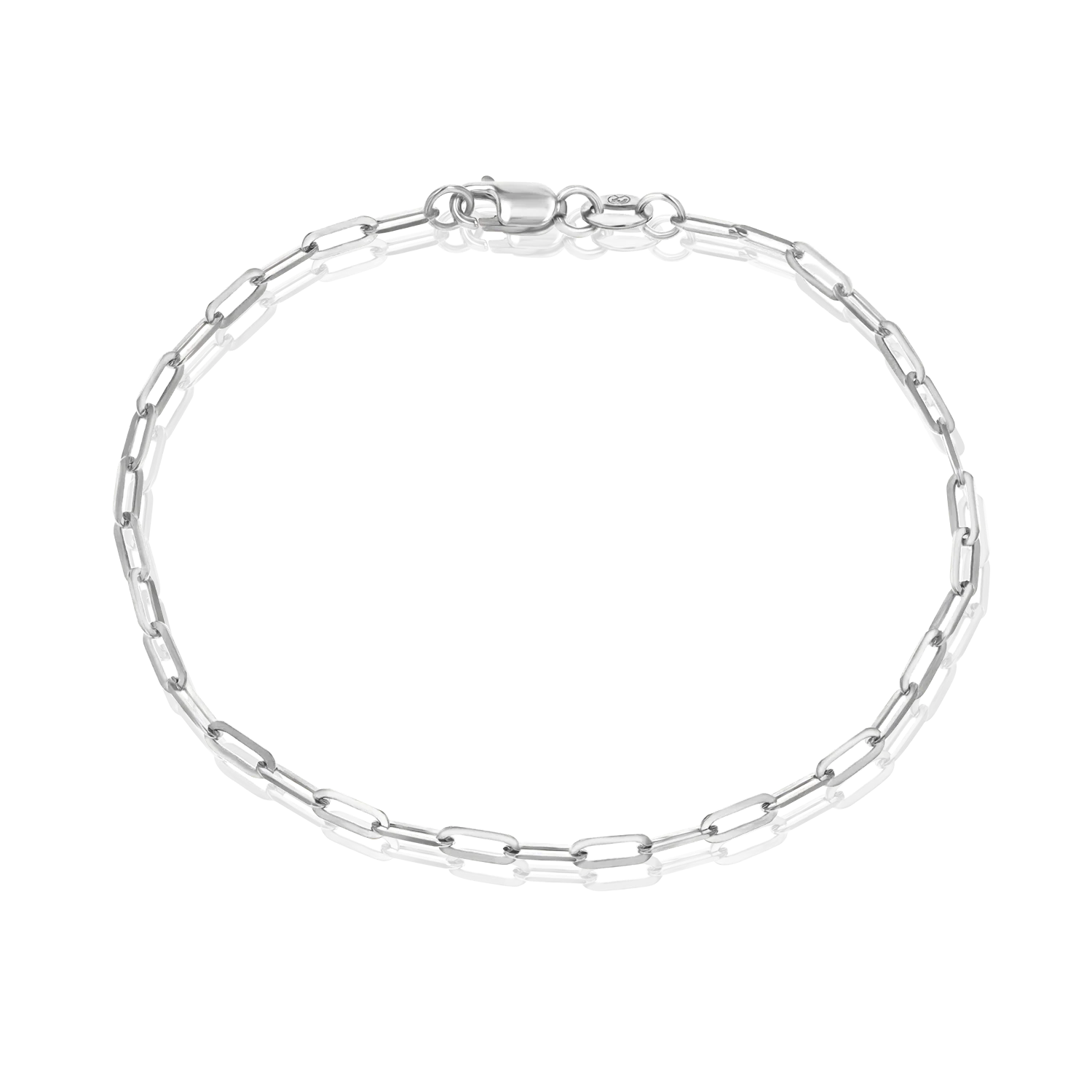 14K Diamond Cut Oval Link Bracelet - Image 2