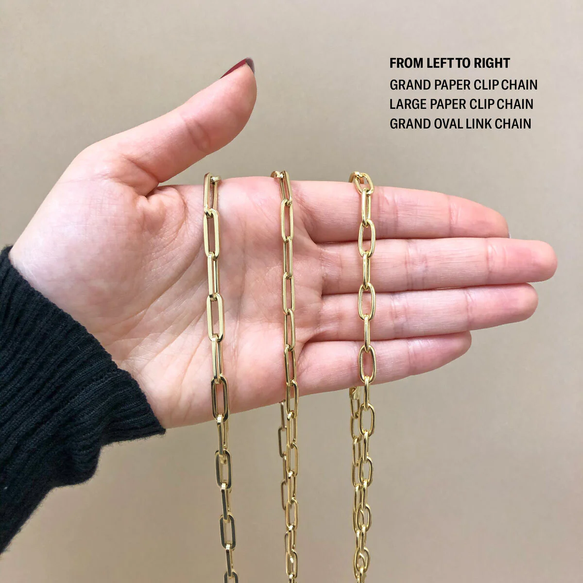 14K Grand Paper Clip Chain - Image 4
