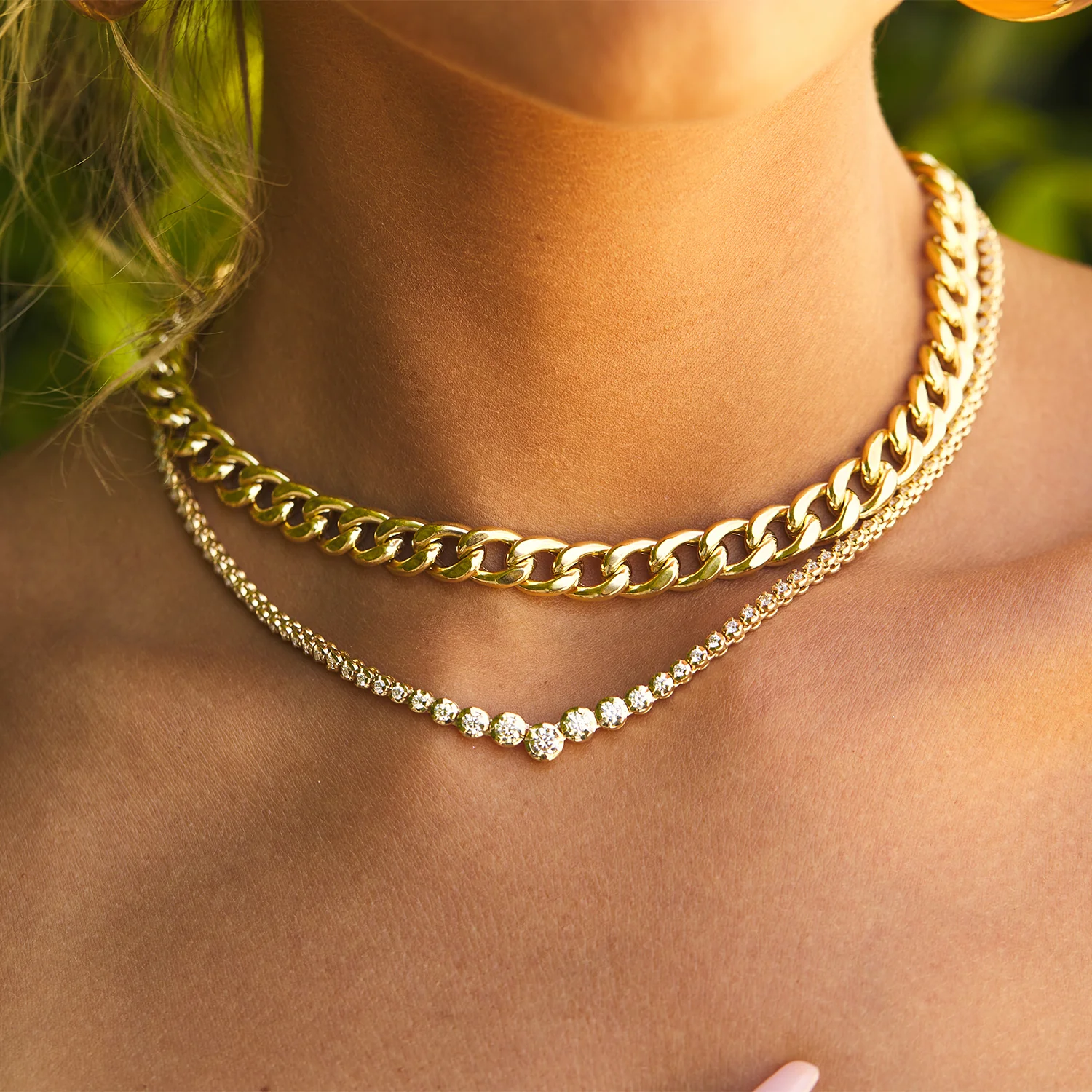 Allure Graduated Diamond Tennis Necklace - Image 5