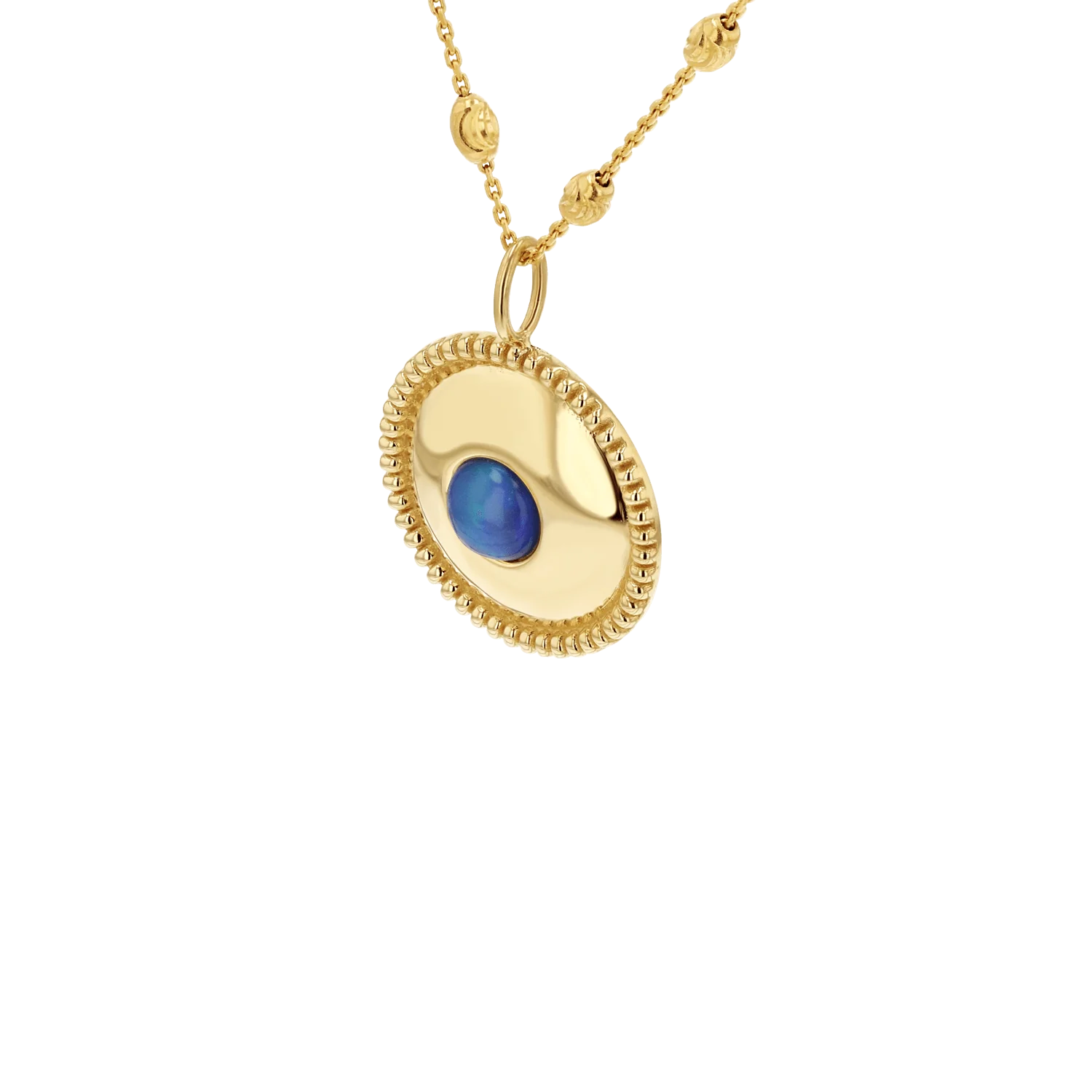 Beaded Opal Medallion Charm - Image 4