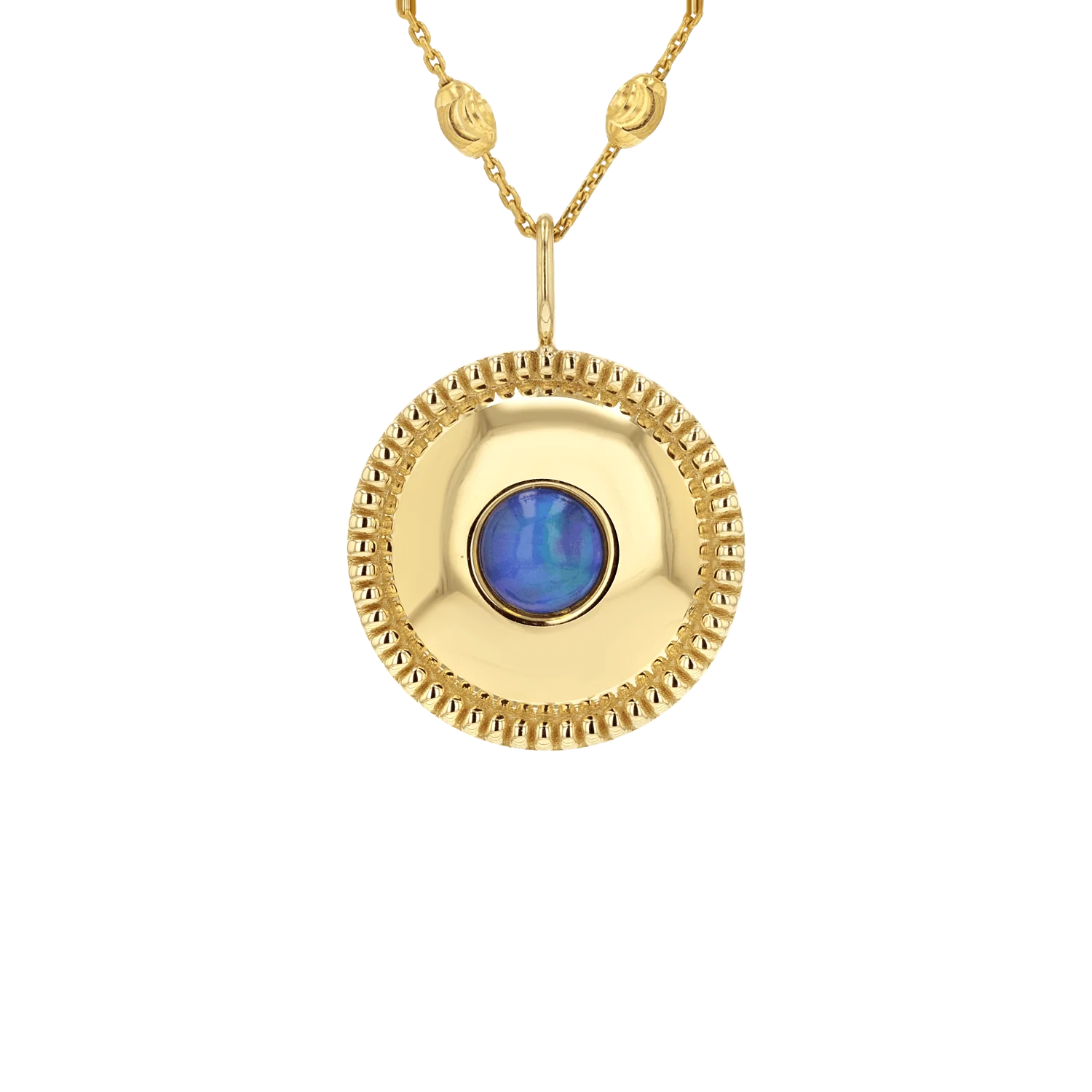 Beaded Opal Medallion Charm - Image 5
