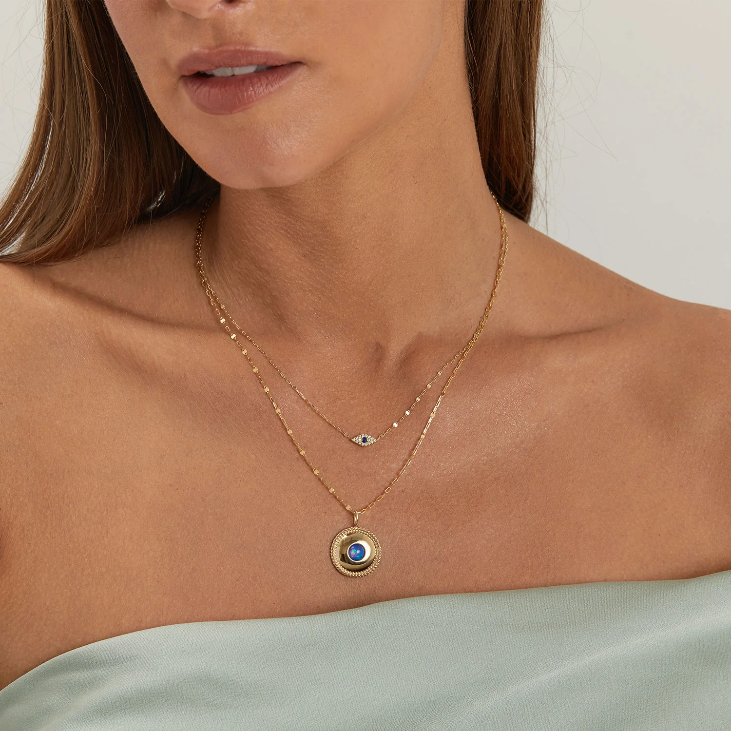 Beaded Opal Medallion Charm - Image 7