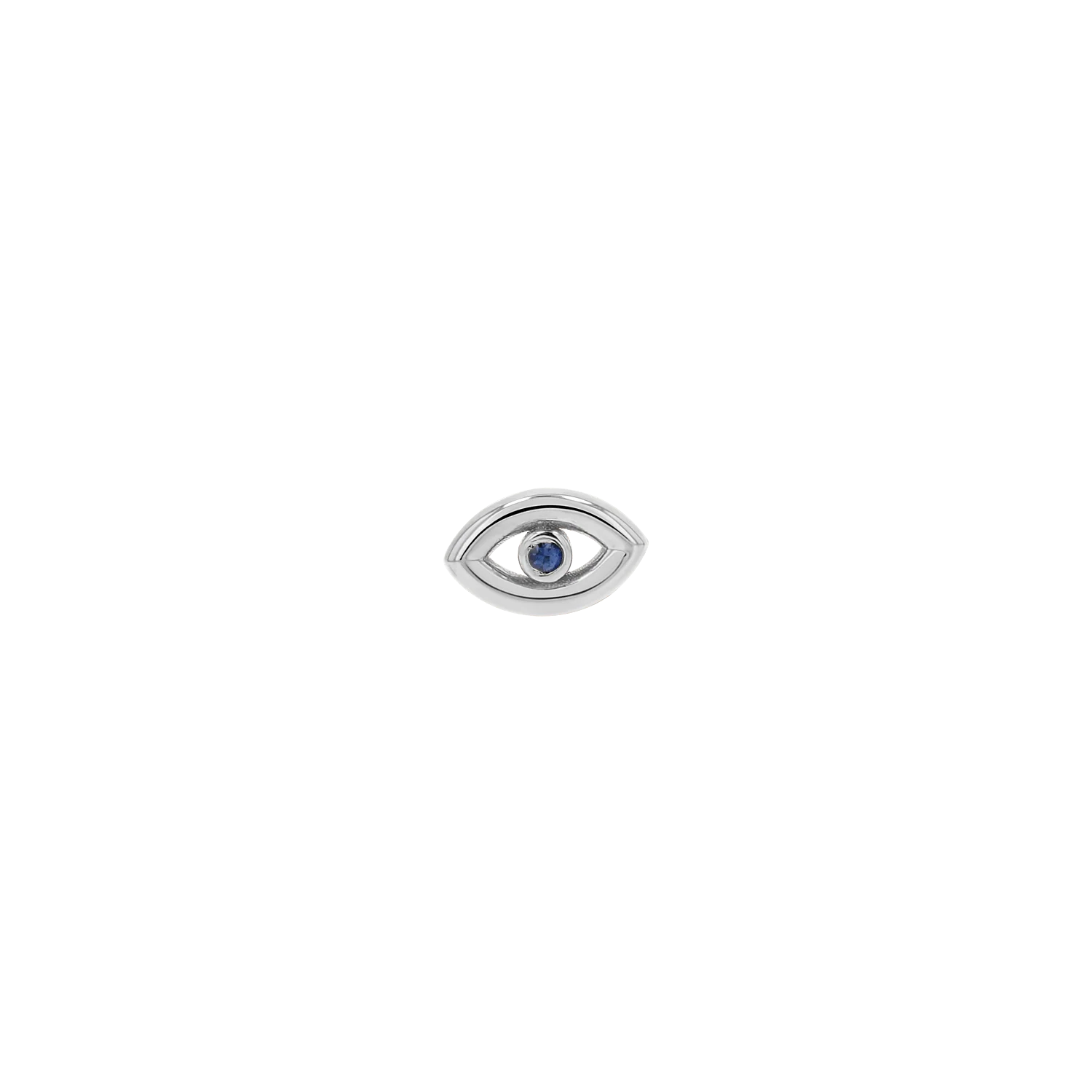 Bezel Set Evil Eye Stud Earrings - Image 9