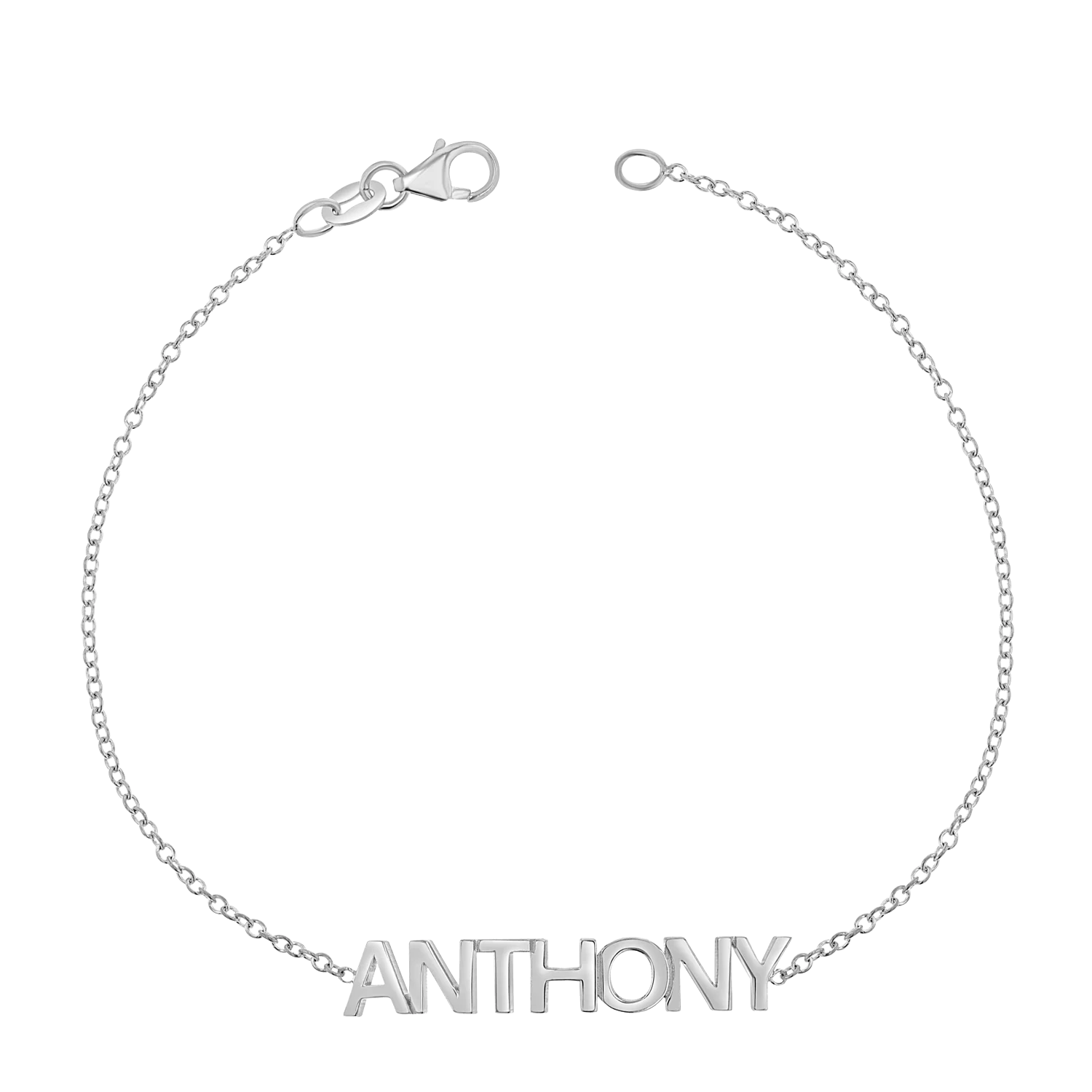 Block Letter Name Bracelet - Image 2