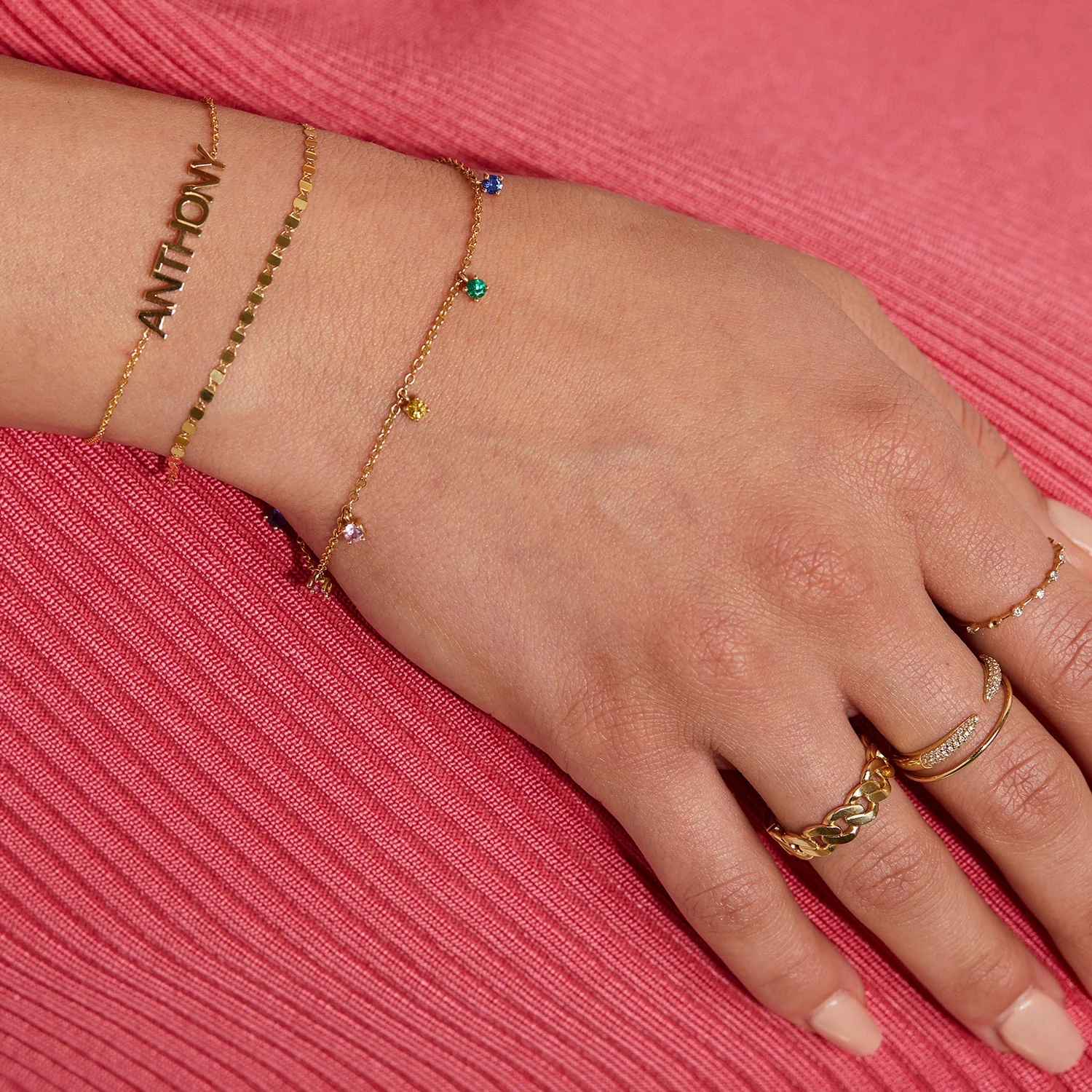 Block Letter Name Bracelet - Image 4