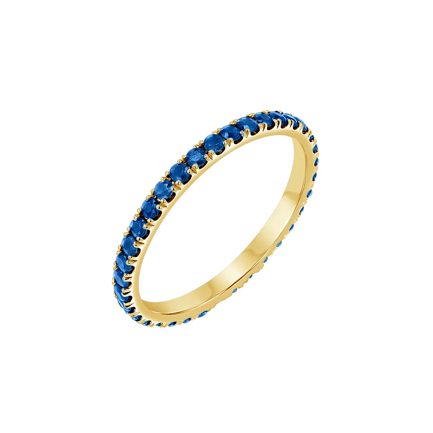 Blue Sapphire Eternity Band - Image 5
