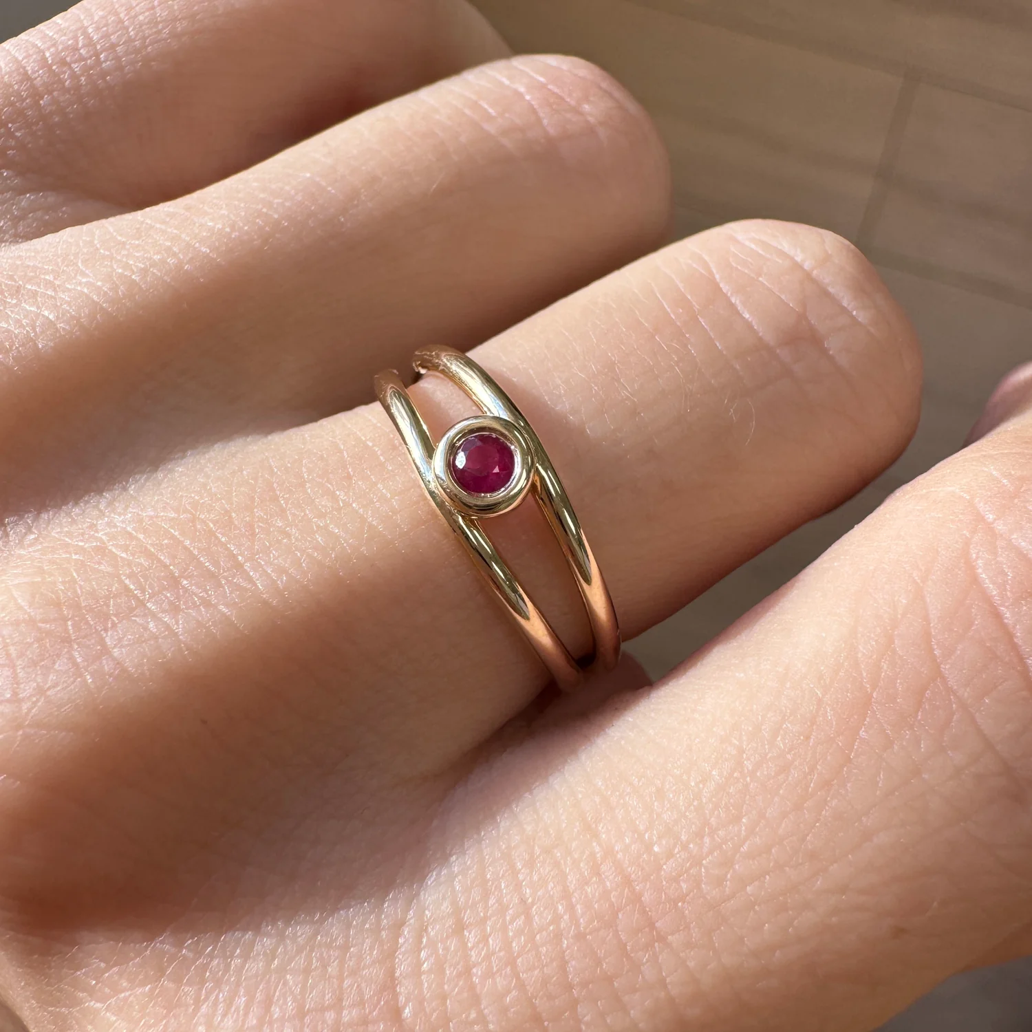 Bubble Solitaire Ruby Ring - Image 5