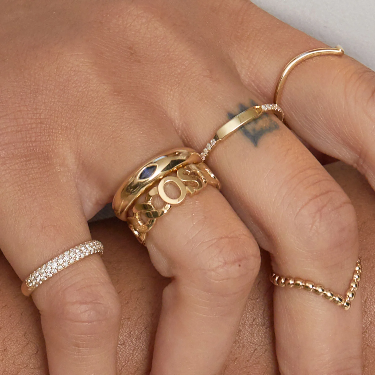 Cuban Link Custom Initial Ring - Image 7