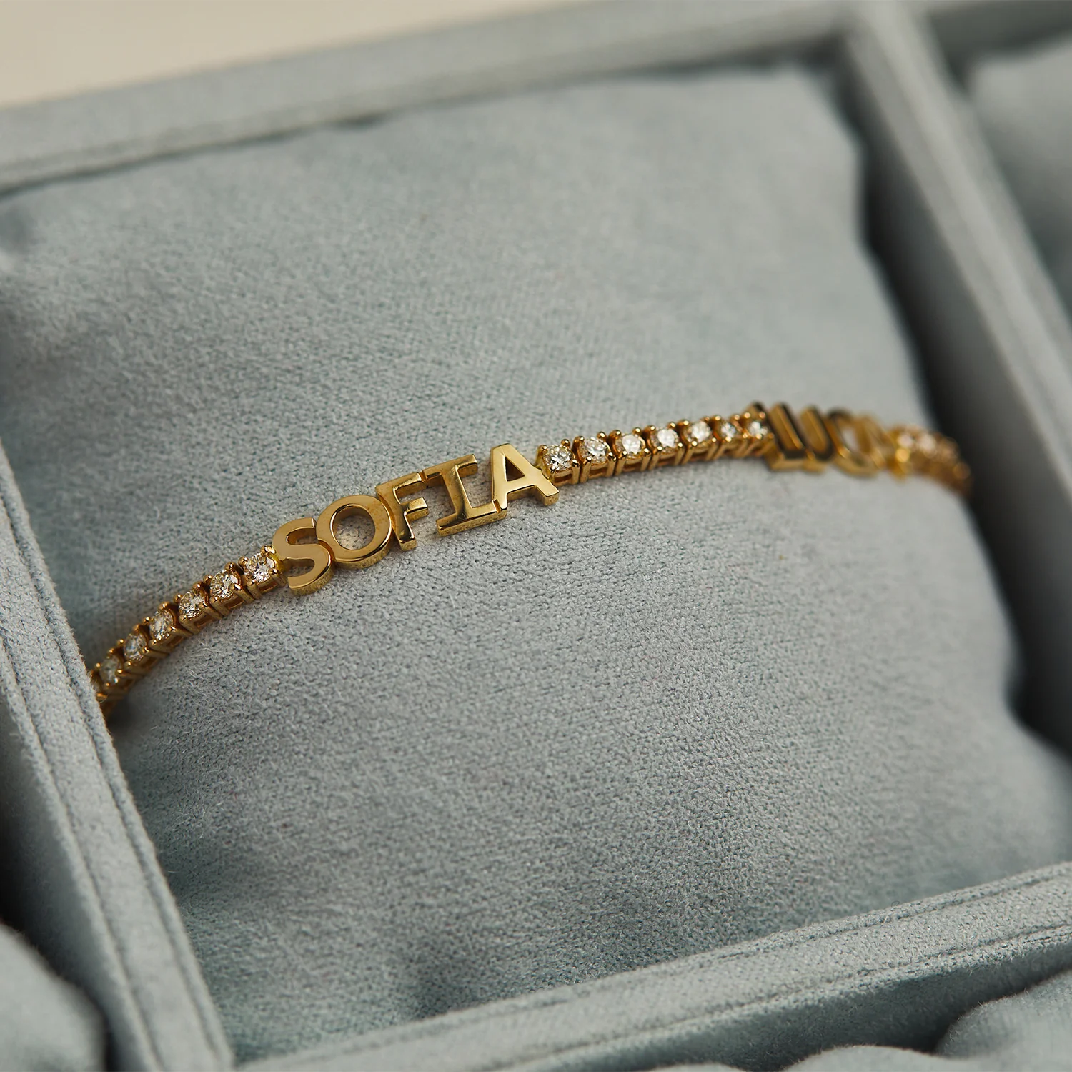 Custom Diamond Name Tennis Bracelet - Image 7