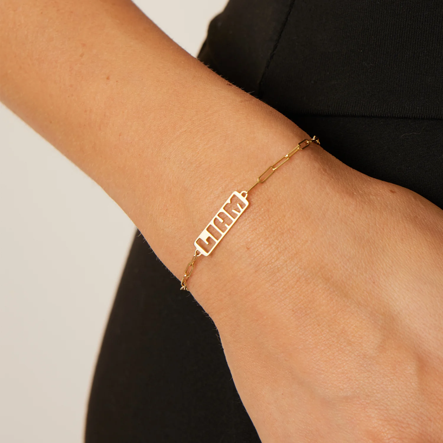 Customizable Cut-Out Name Bracelet - Image 7