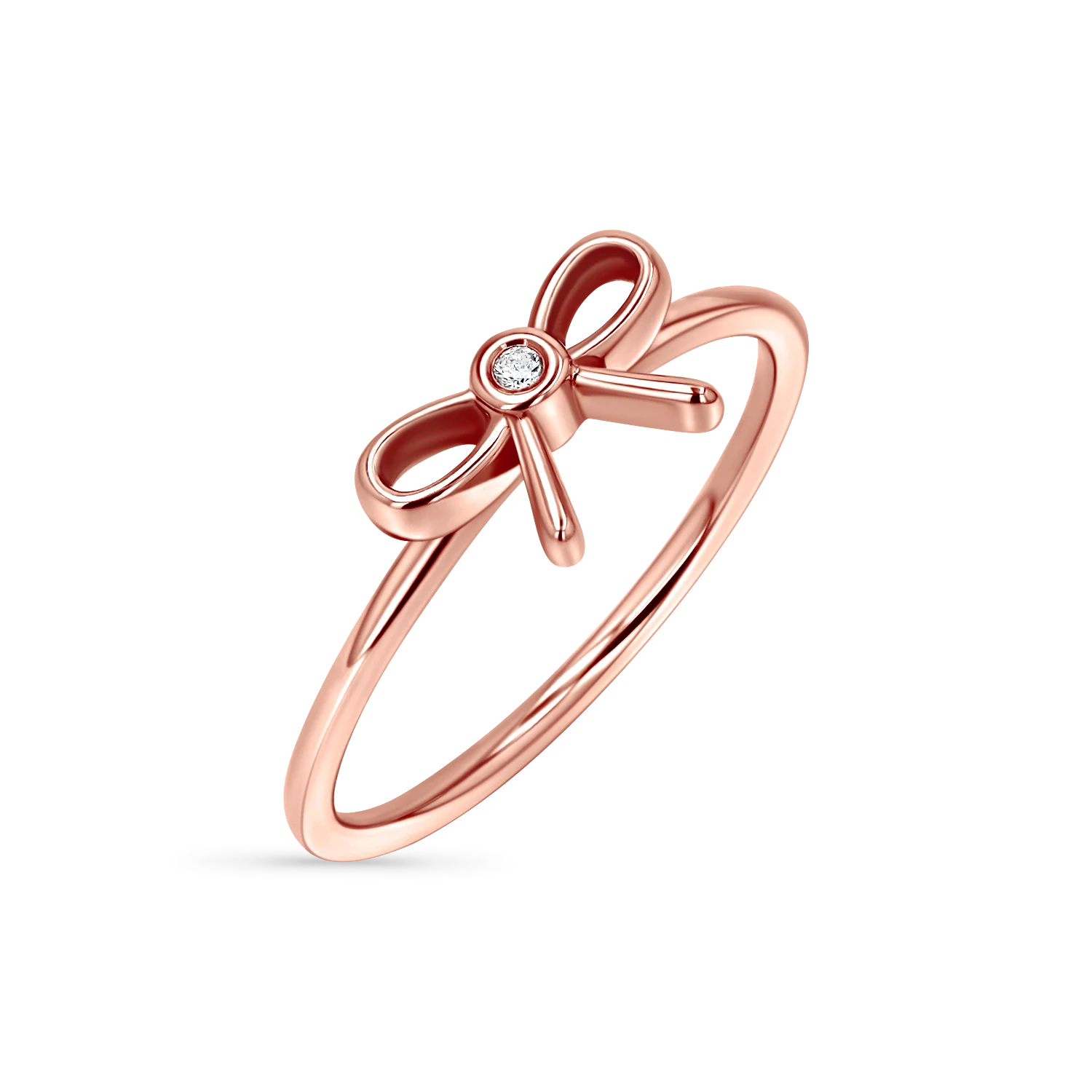 Dainty Diamond Bow Ring - Image 3