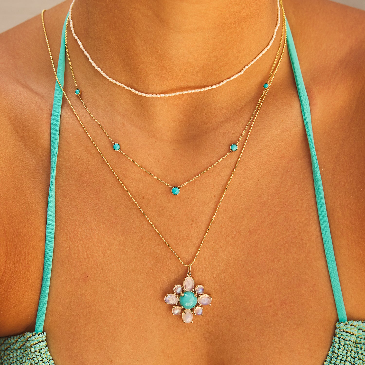Dainty Pearl Necklace - Image 4