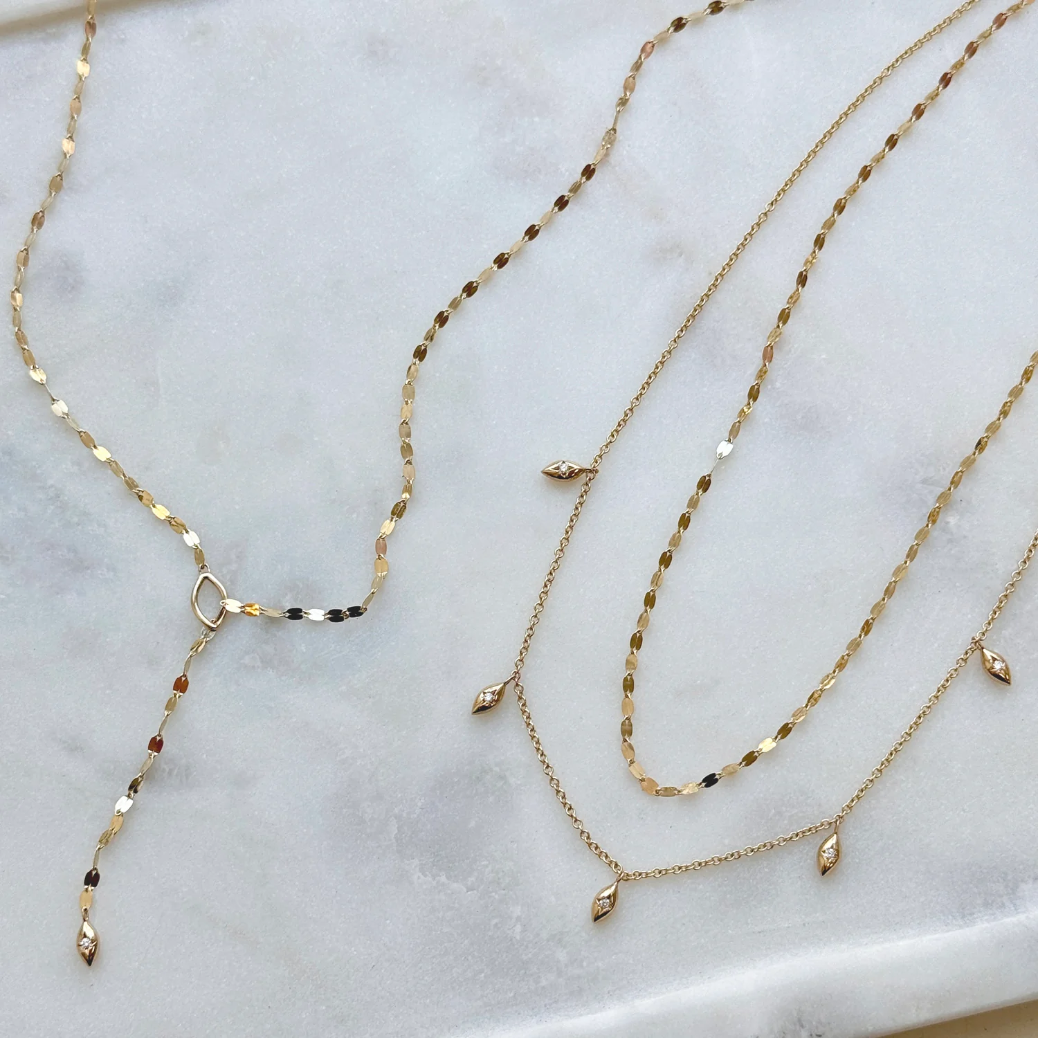 Demi Lariat Starset Diamond Necklace - Image 2