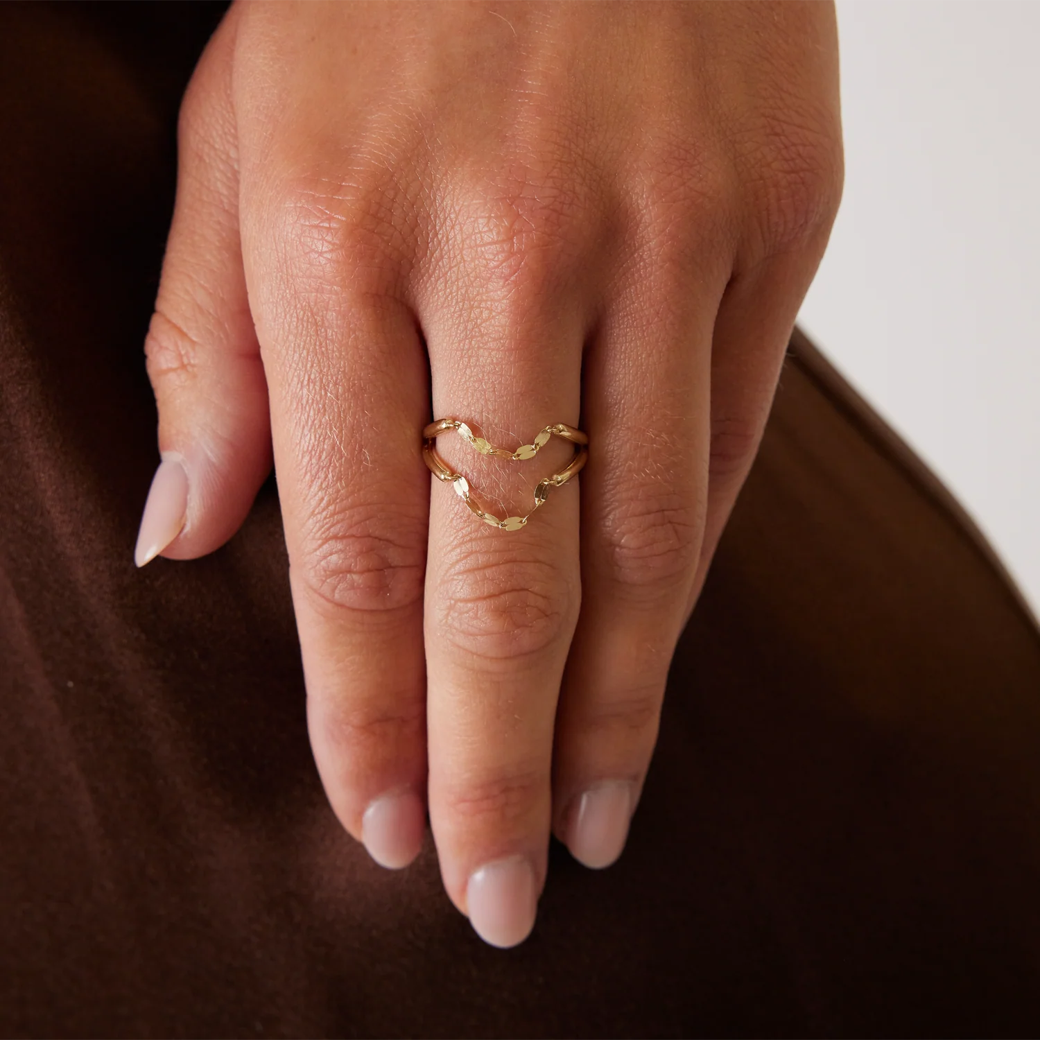 Demure Duo Chain Ring - Image 4