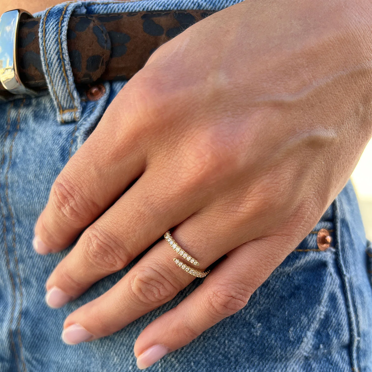 Diamond Coil Ring - Image 4