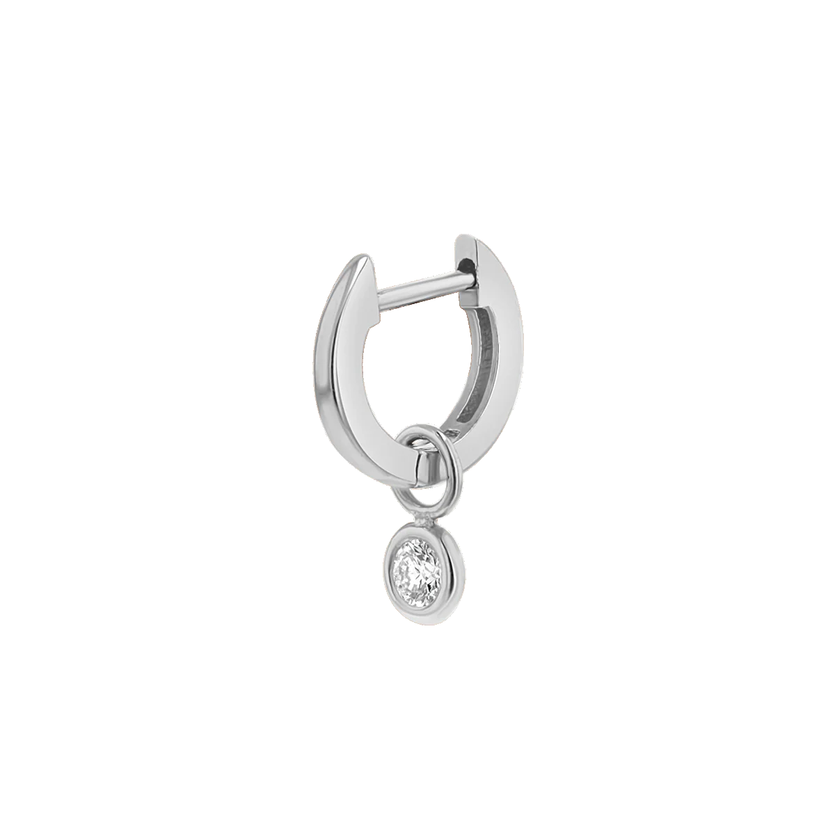 Diamond Drop Huggies Hoops - Image 4