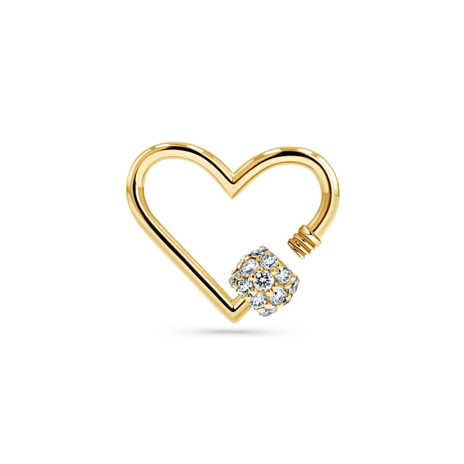 Diamond Heart Carabiner Connector Charm - Image 5