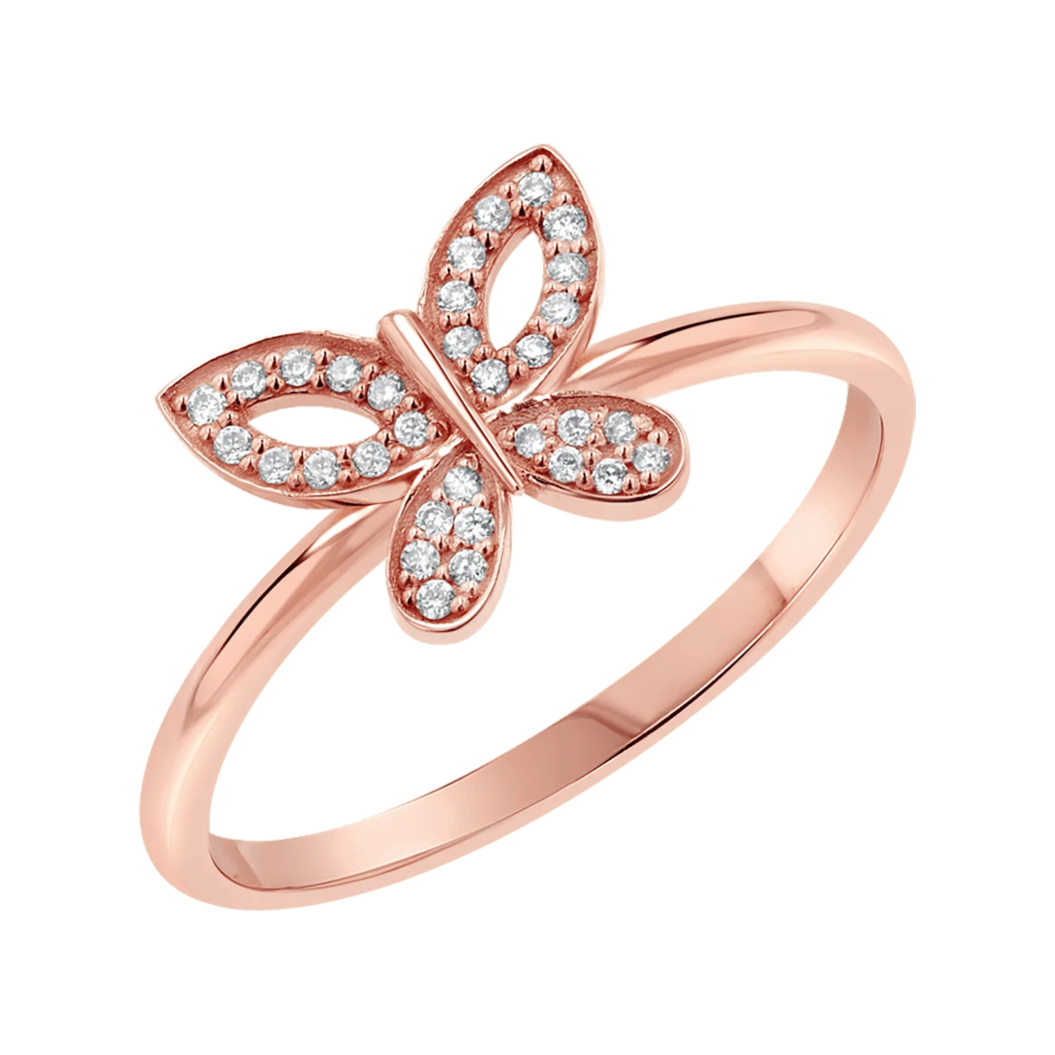 Diamond Pave Butterfly Ring - Image 3