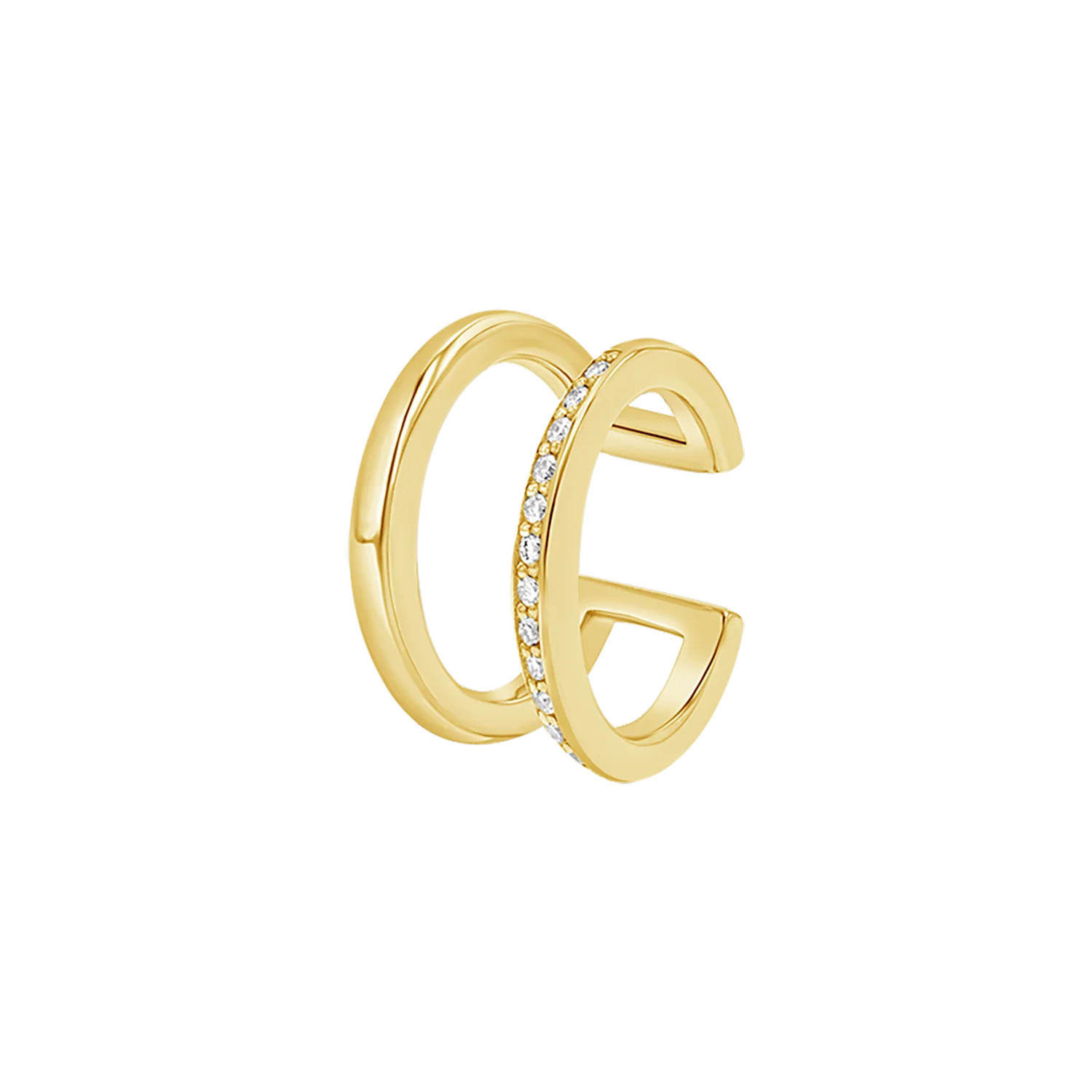 Diamond Pave Open Band Ear Cuff - Image 4