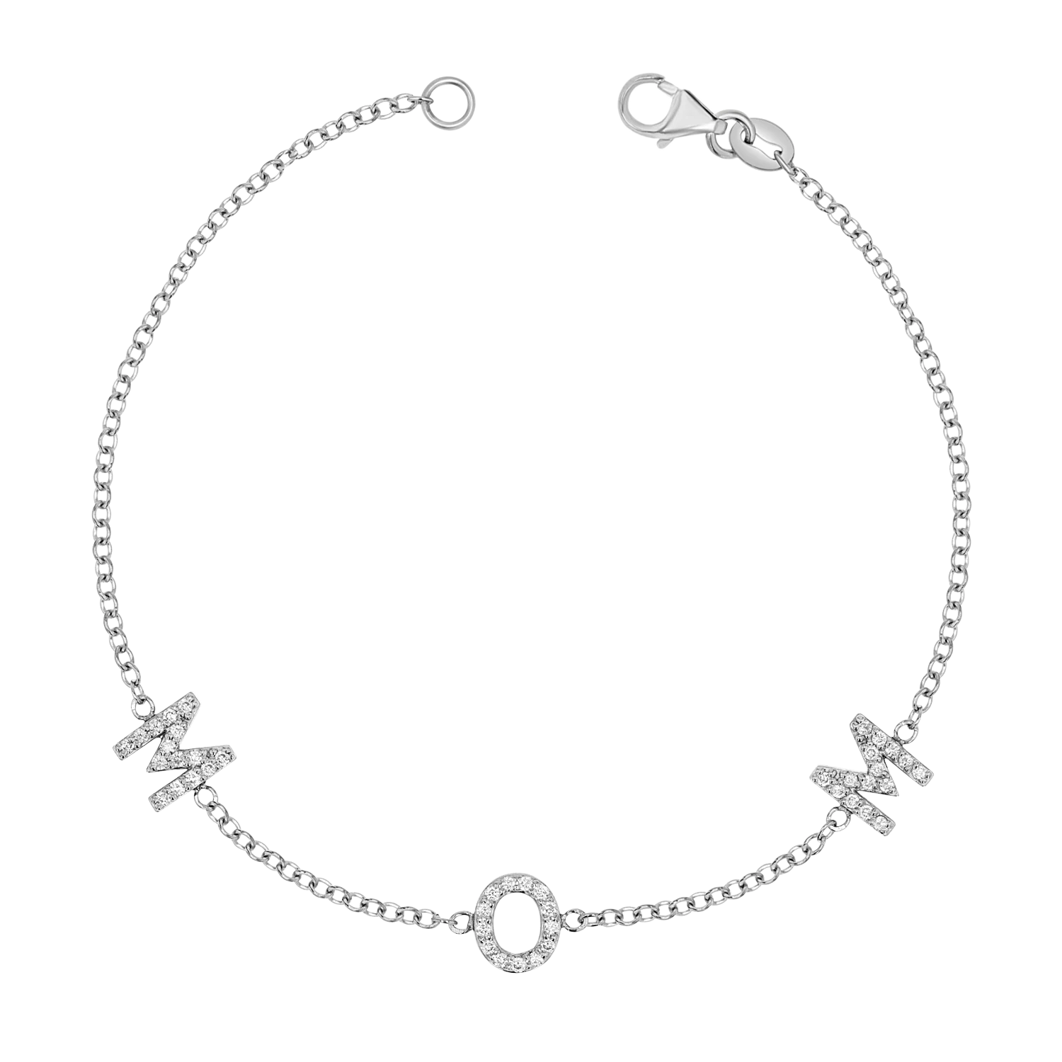 Diamond Spaced MOM Bracelet - Image 2