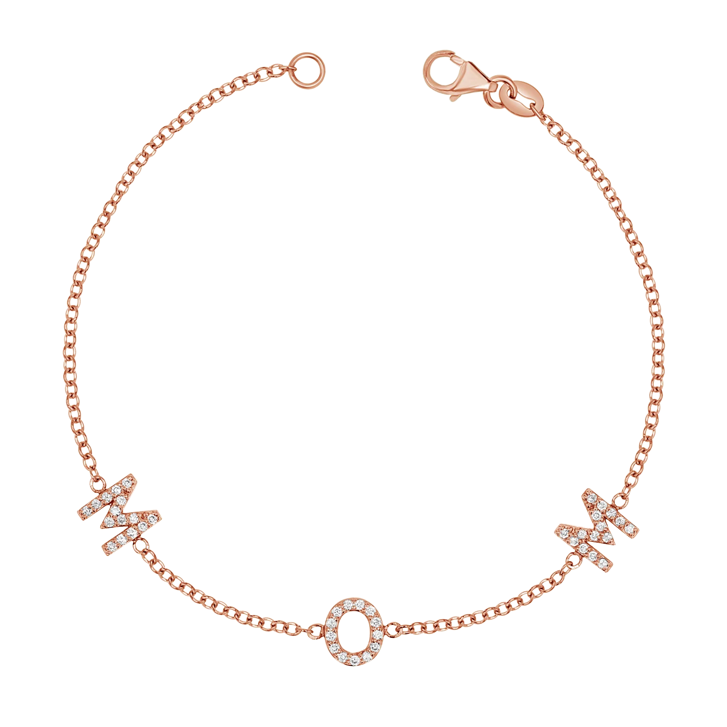 Diamond Spaced MOM Bracelet - Image 3