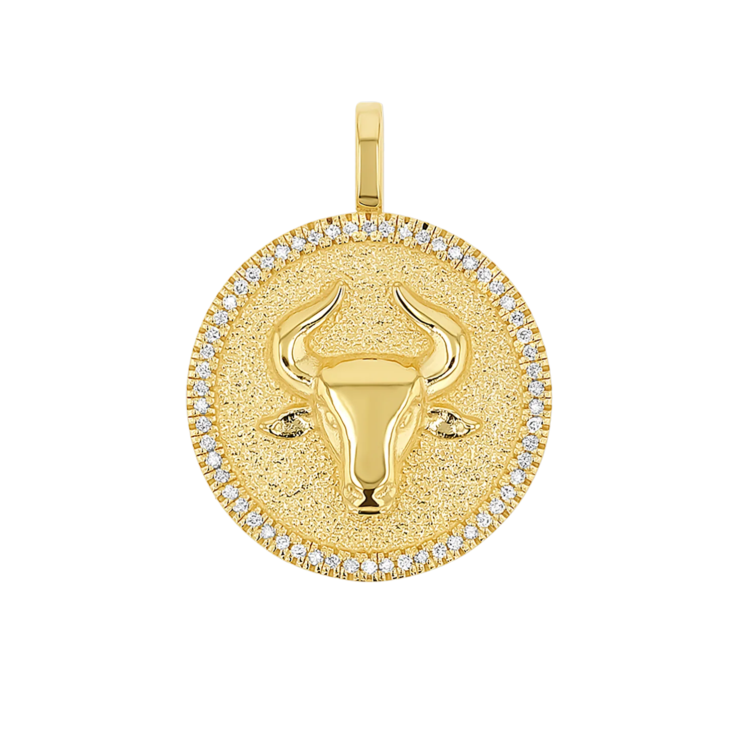 Diamond Zodiac Coin Medallion Charm - Image 13