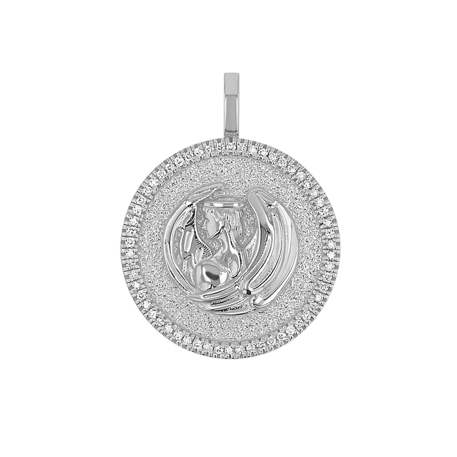 Diamond Zodiac Coin Medallion Charm - Image 2