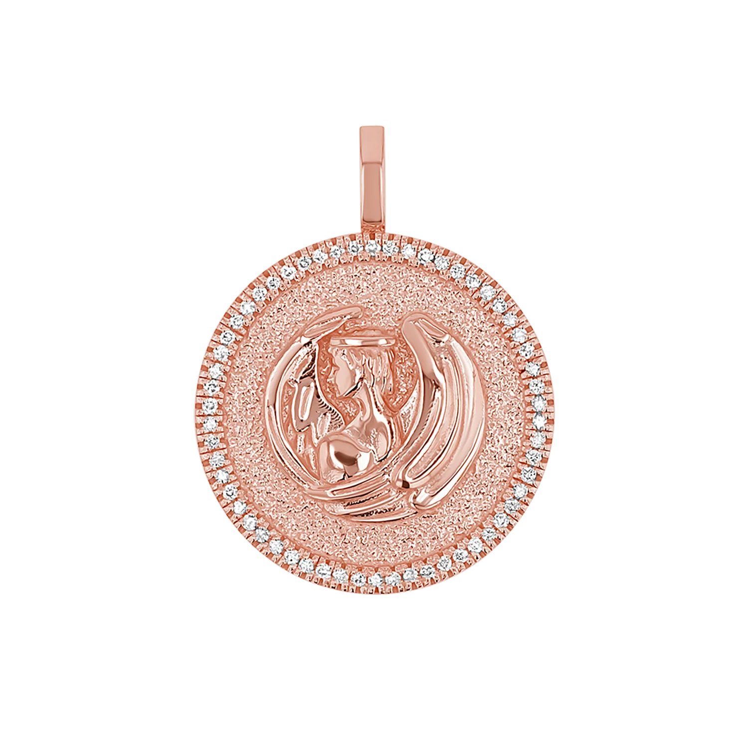 Diamond Zodiac Coin Medallion Charm - Image 3