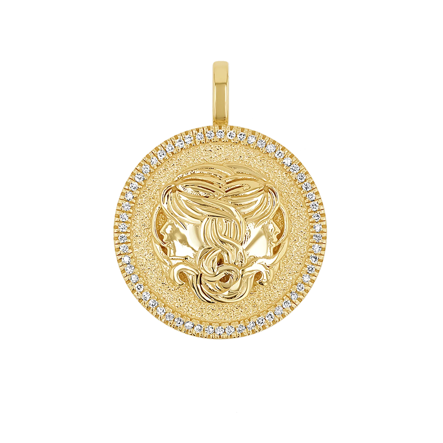 Diamond Zodiac Coin Medallion Charm - Image 7