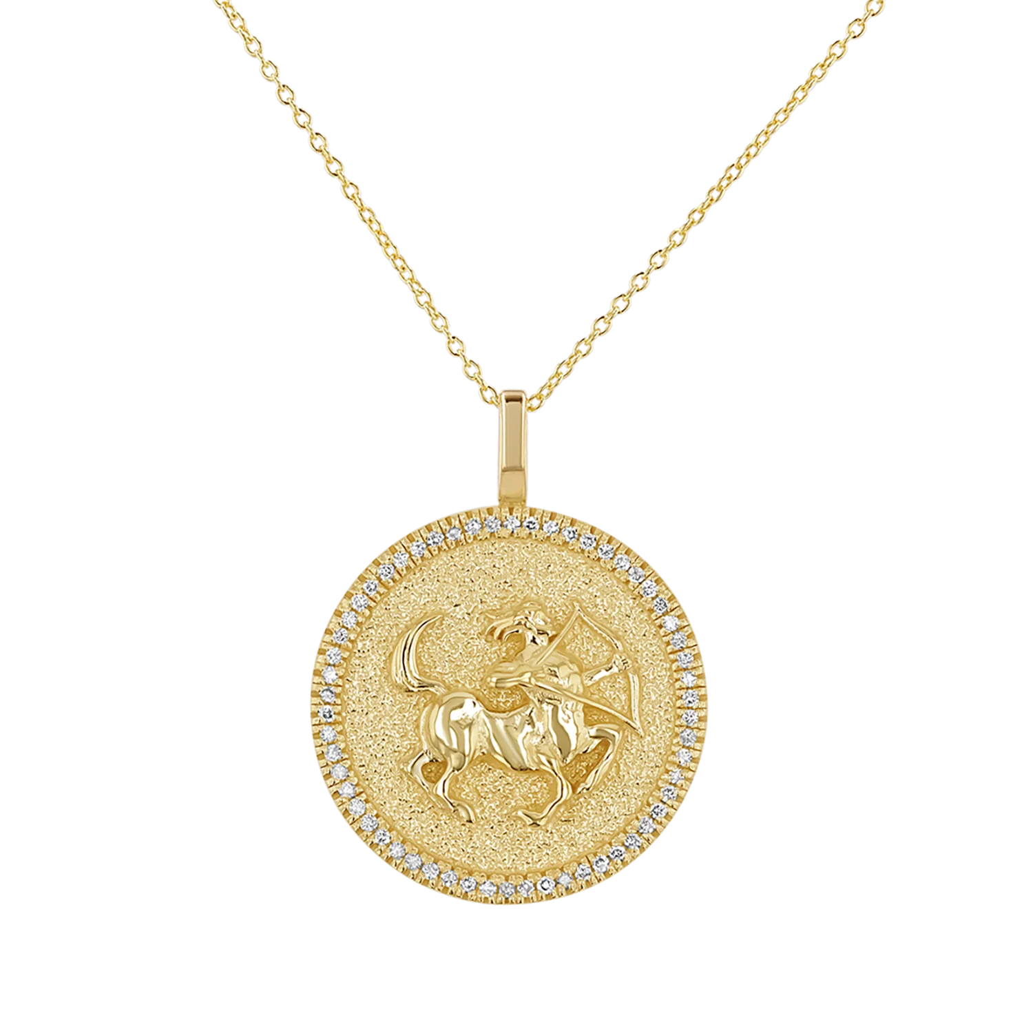 Diamond Zodiac Coin Medallion Necklace - Image 10