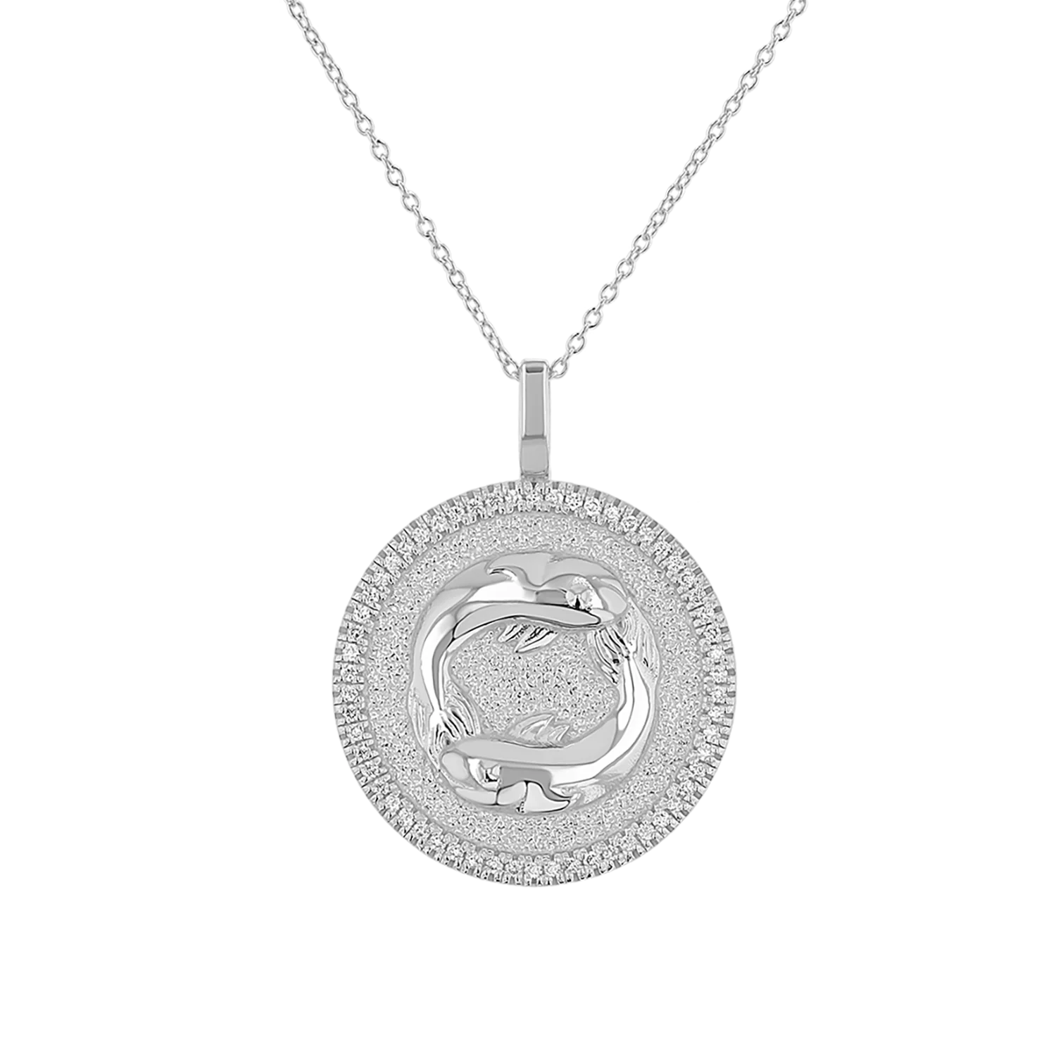 Diamond Zodiac Coin Medallion Necklace - Image 19