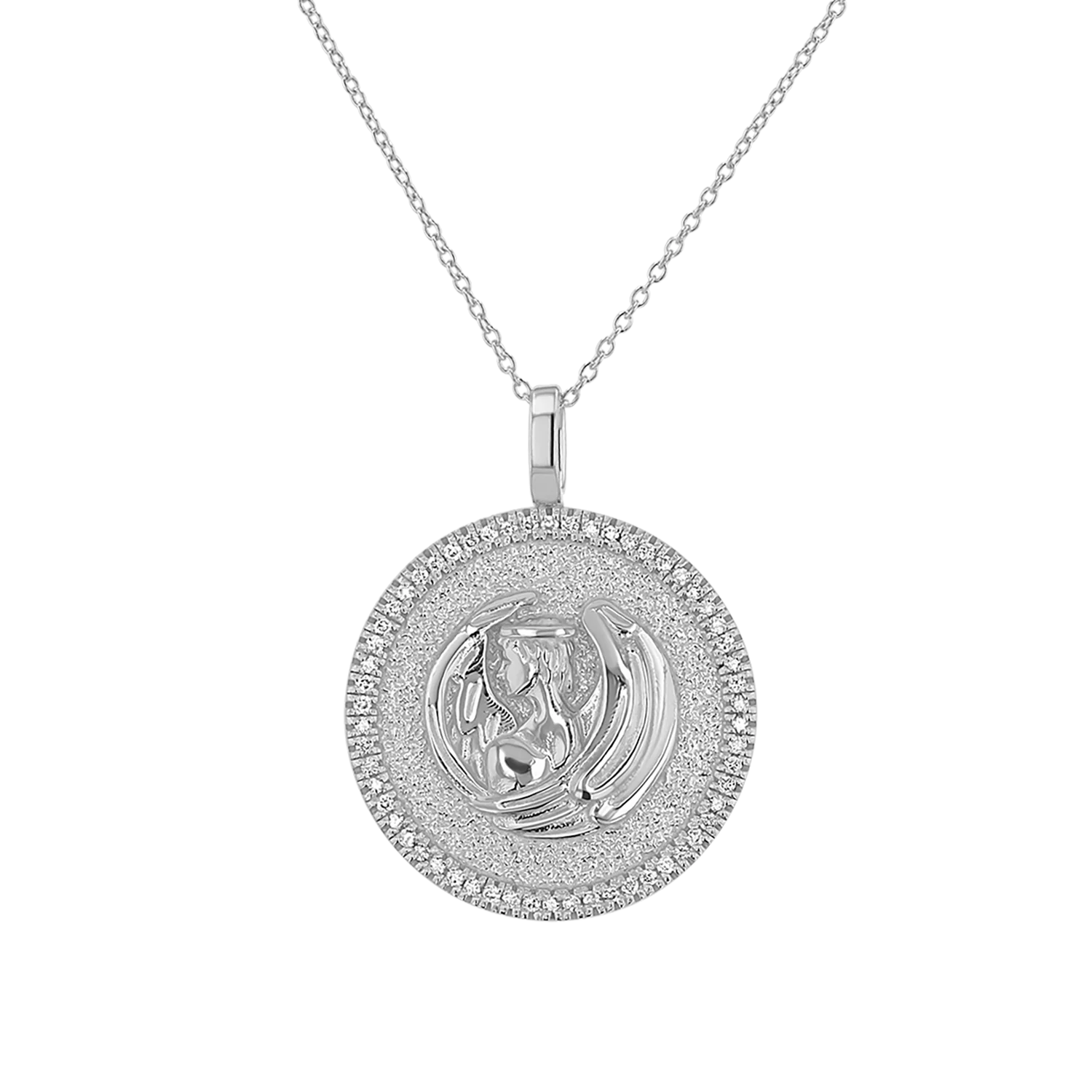 Diamond Zodiac Coin Medallion Necklace - Image 23