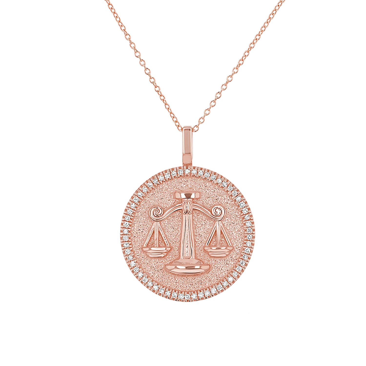 Diamond Zodiac Coin Medallion Necklace - Image 4