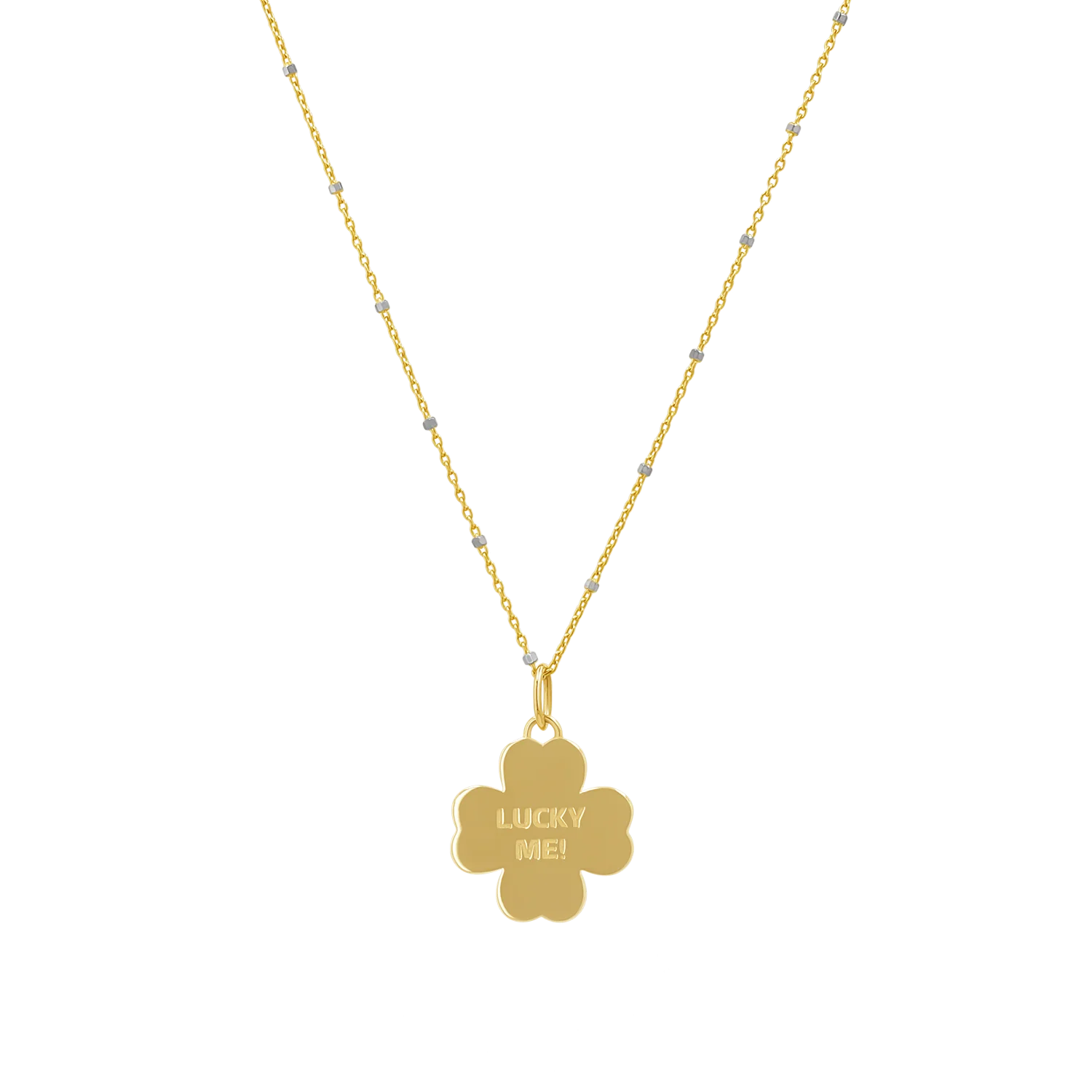 Emerald Clover Charm With Diamond Accent - Image 5