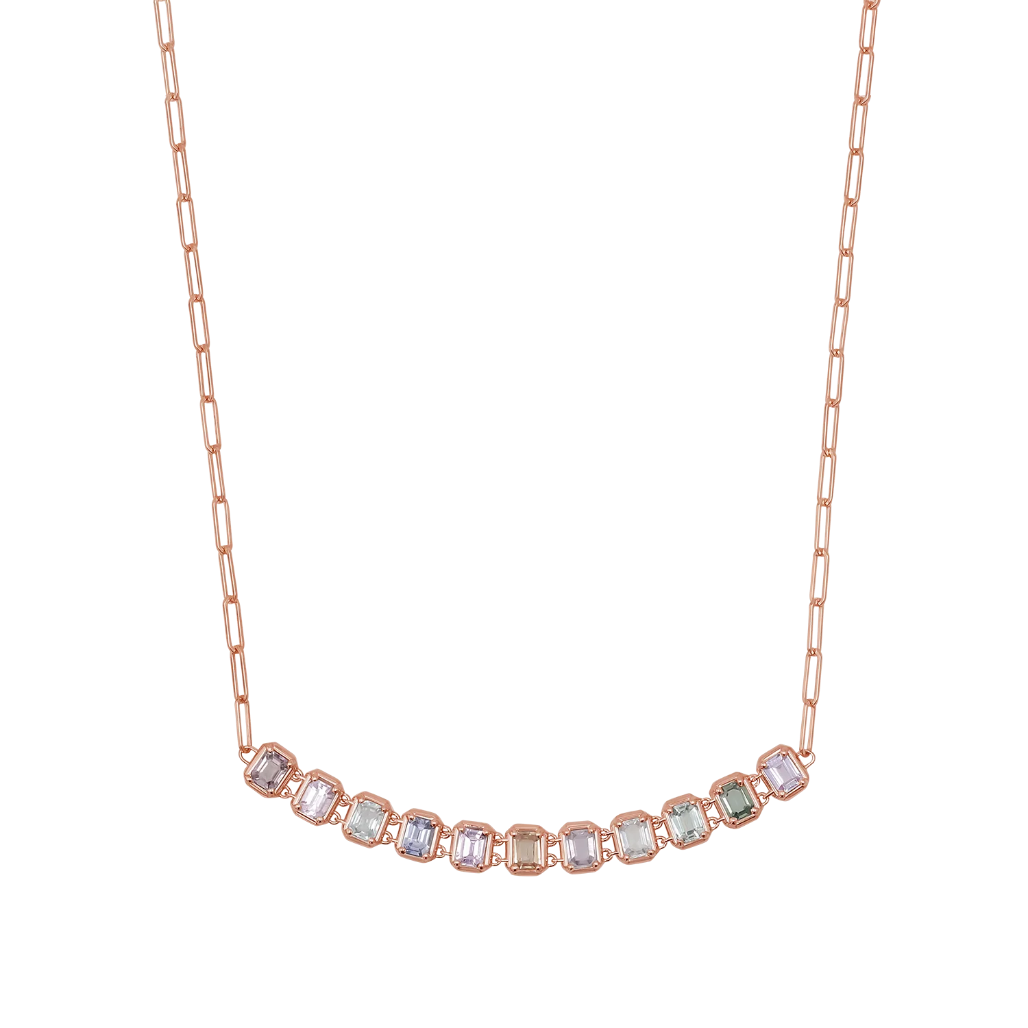 Emerald Cut Sapphire Choker Necklace - Image 3