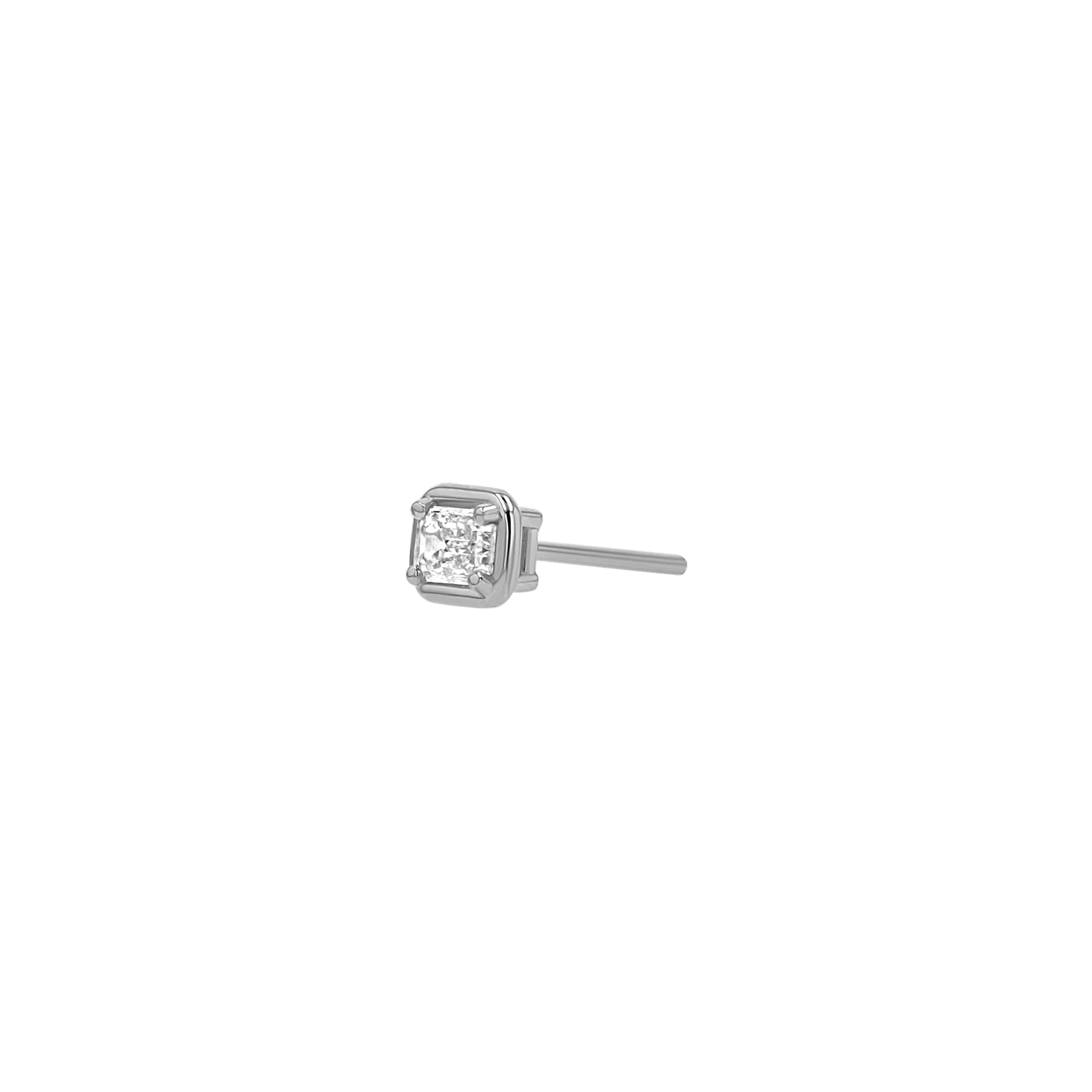 Emerald Diamond Stud Earrings - Image 5