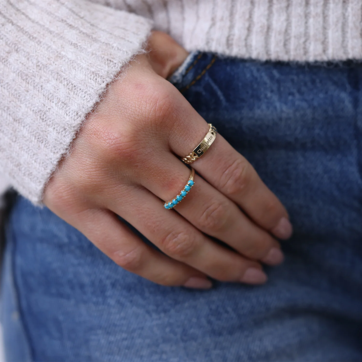 Engravable Cuban Link Ring - Image 7