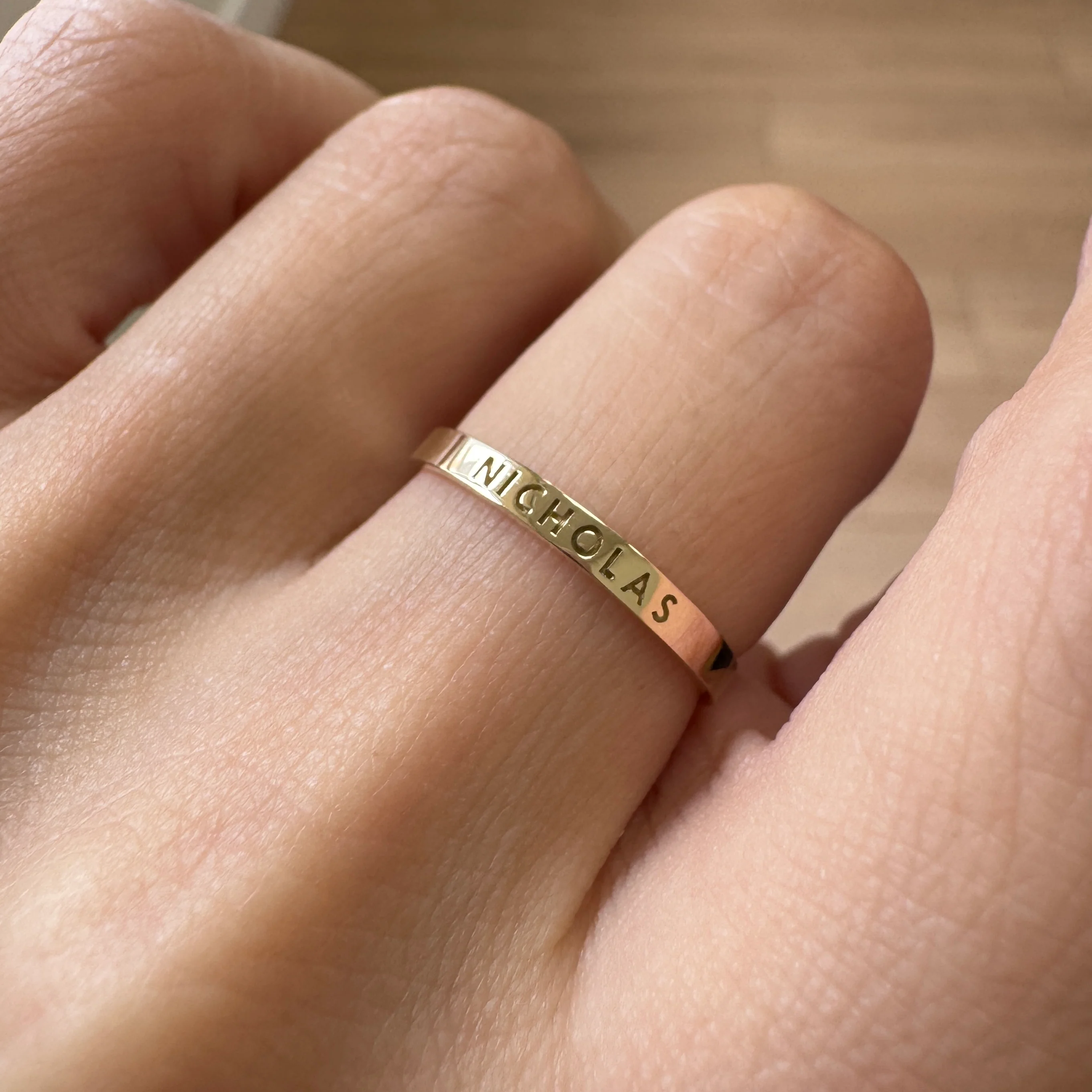 Custom Engravable Stacking Band - Image 4
