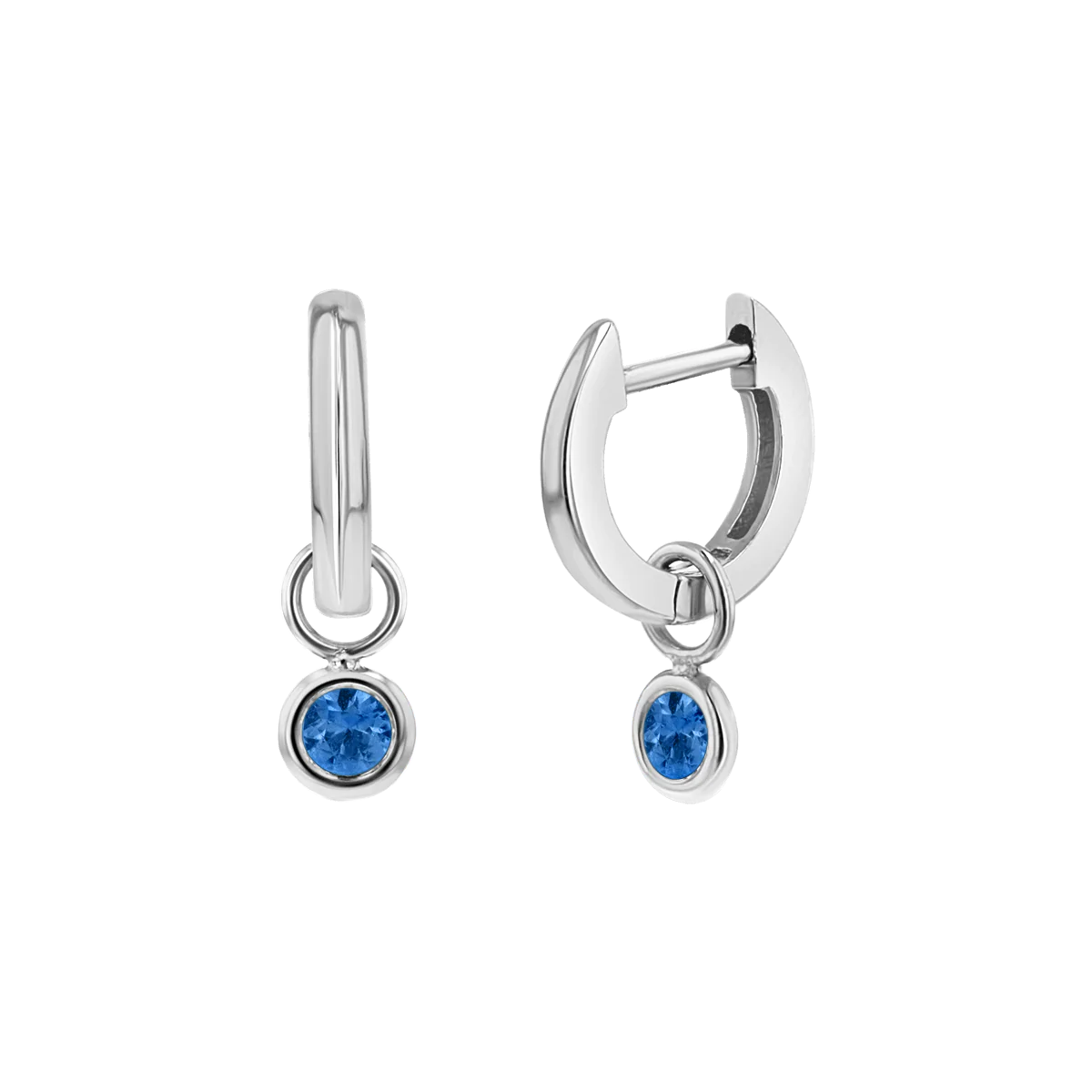 Gemstone Drop Huggies Hoops - Image 8