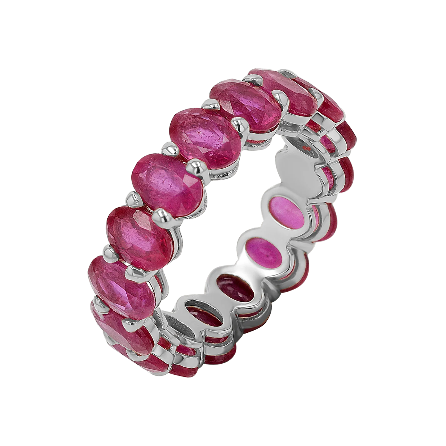 Genuine Ruby Oval Eternity Band - Image 2