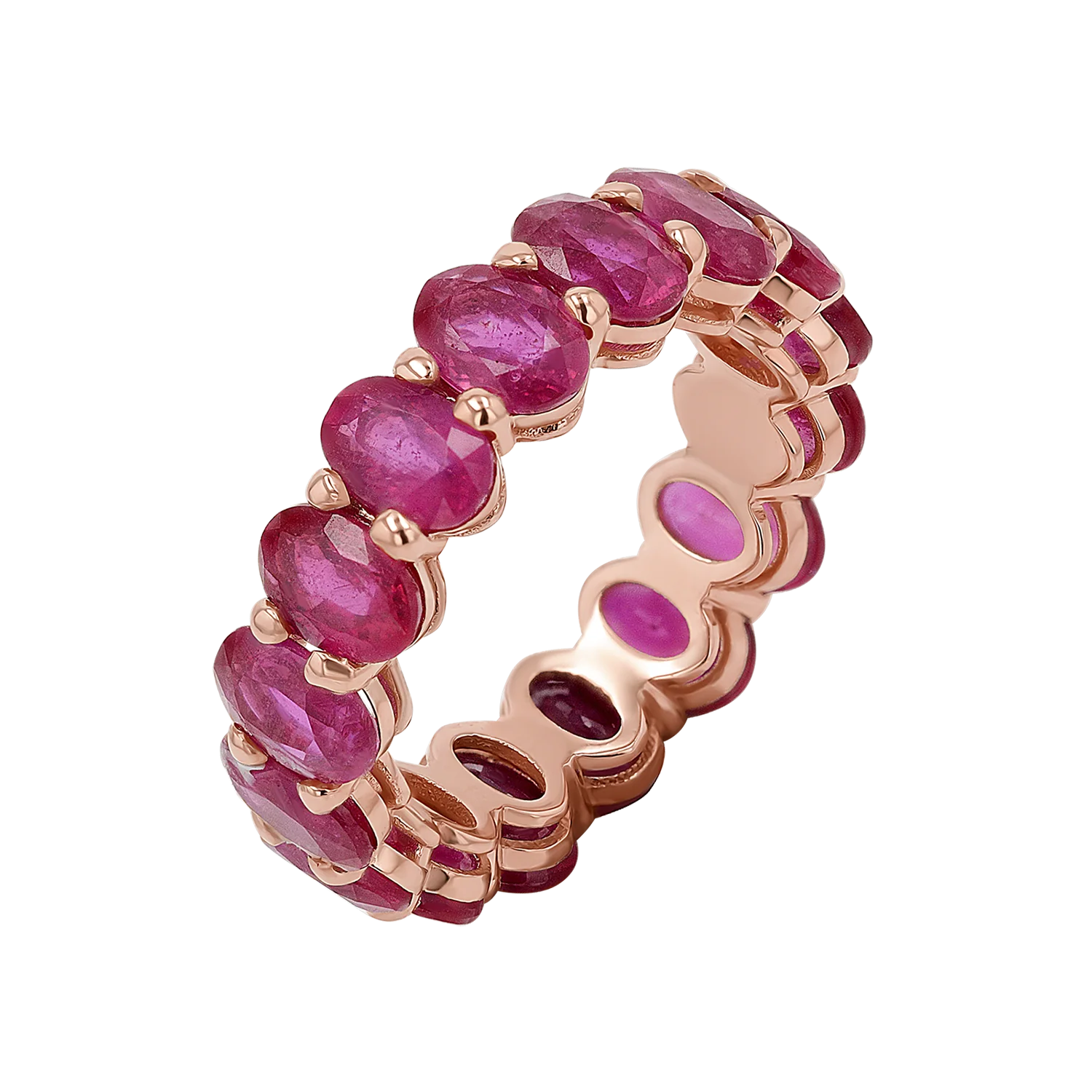 Genuine Ruby Oval Eternity Band - Image 3