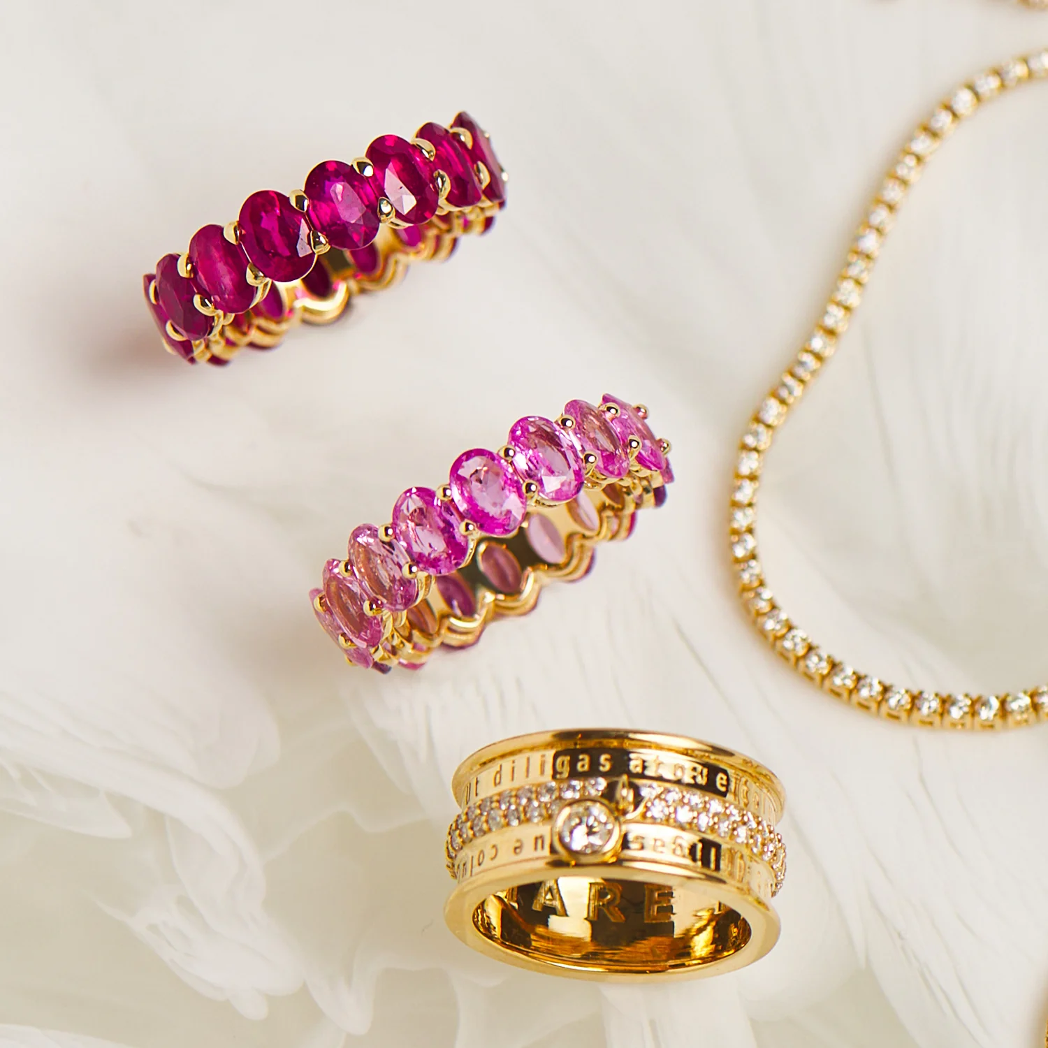 Genuine Ruby Oval Eternity Band - Image 4