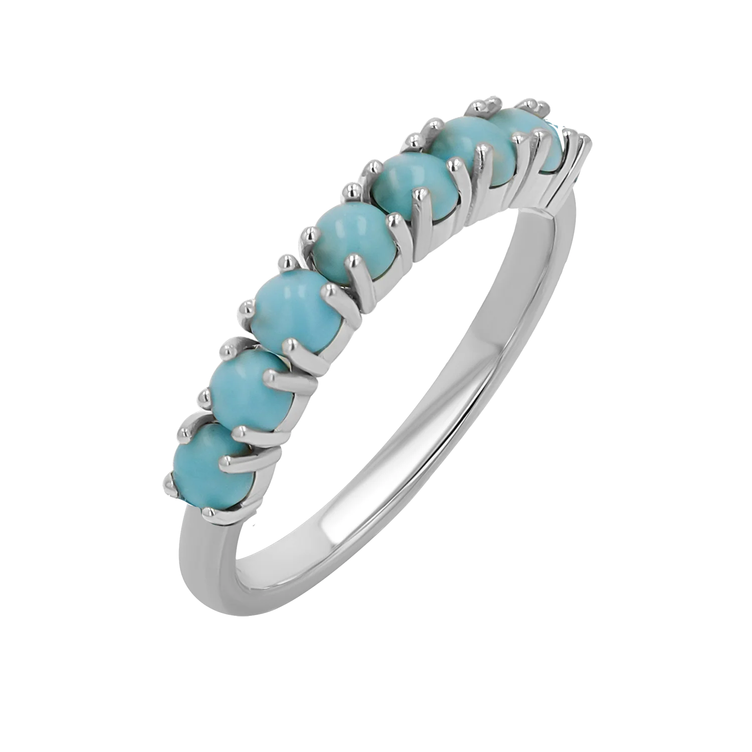 Genuine Turquoise Half Eternity Band - Image 2