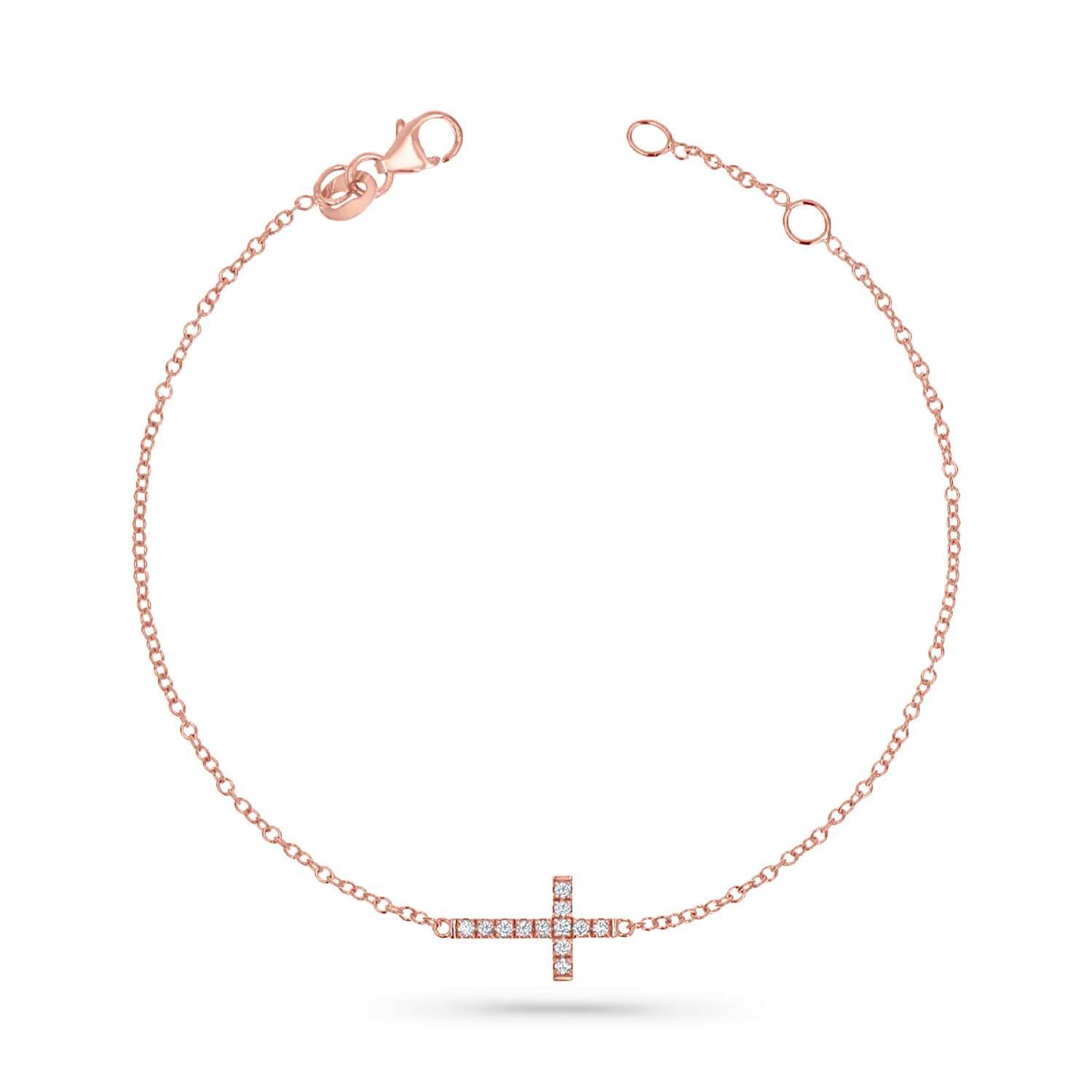 Grace Pave Diamond Cross Bracelet - Image 3