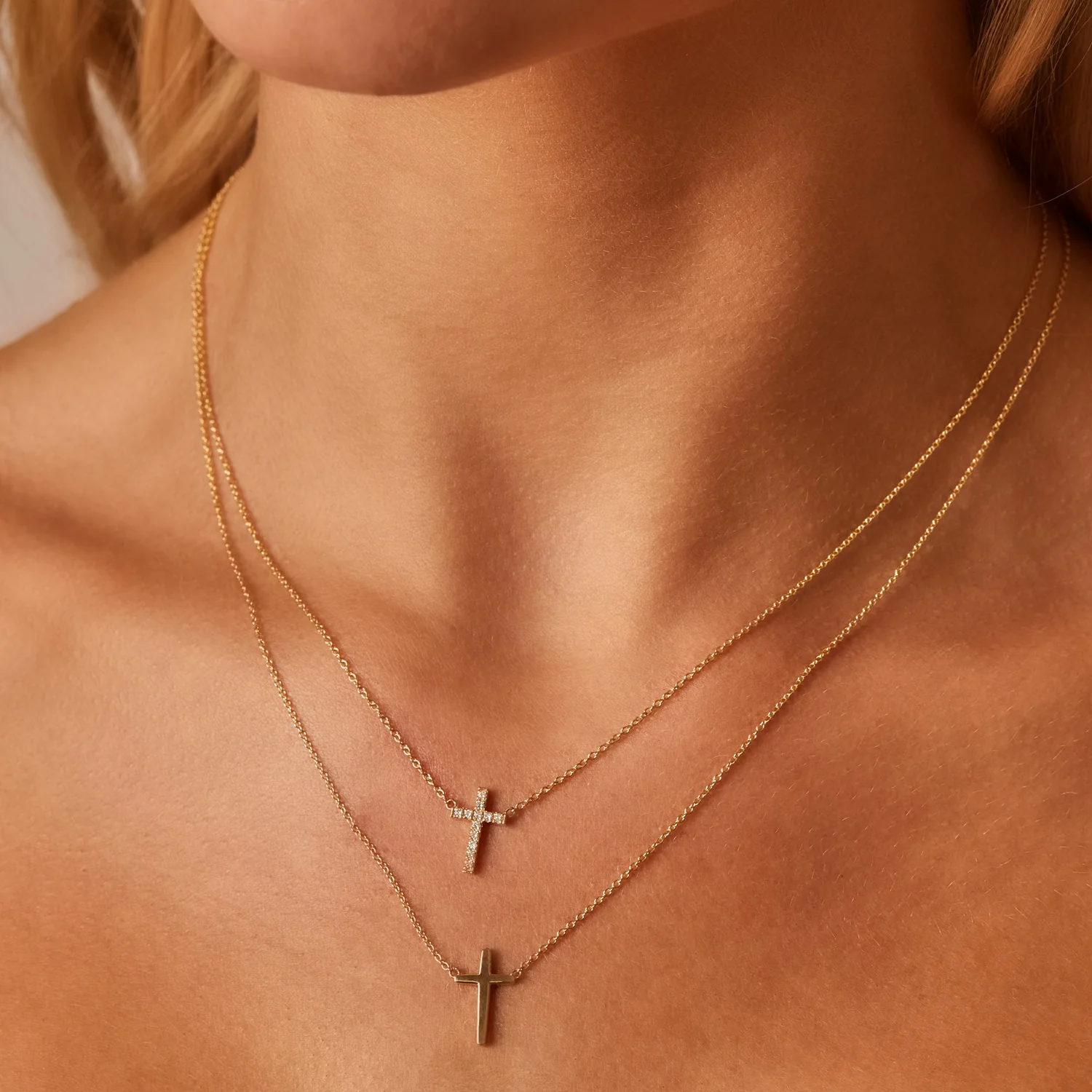 Grace Pave Diamond Cross Necklace - Image 5