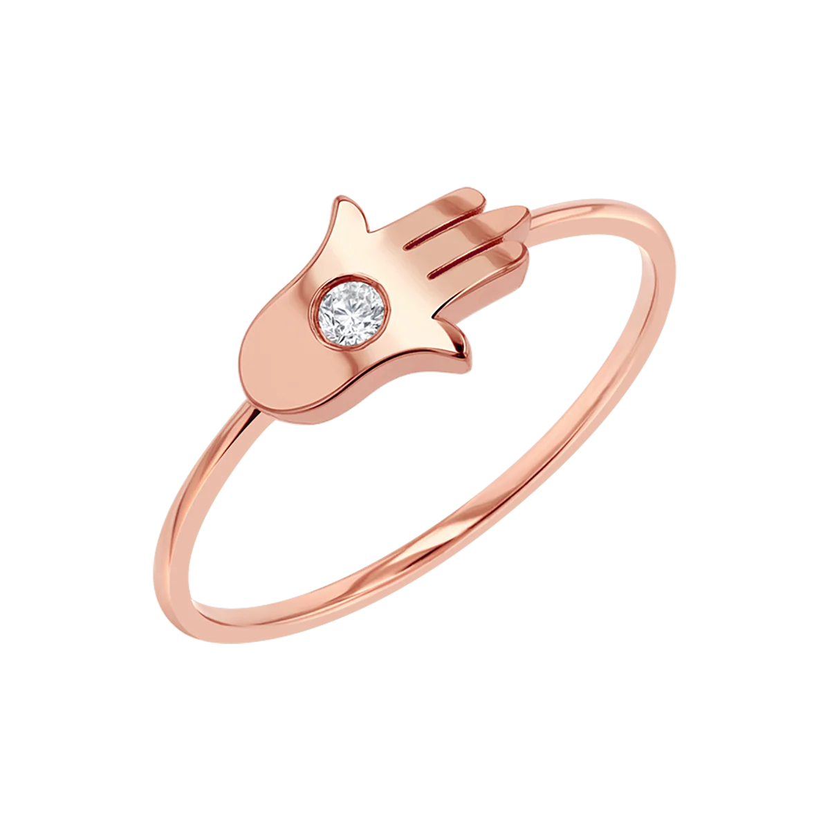 Hamsa Diamond Wire Ring - Image 5