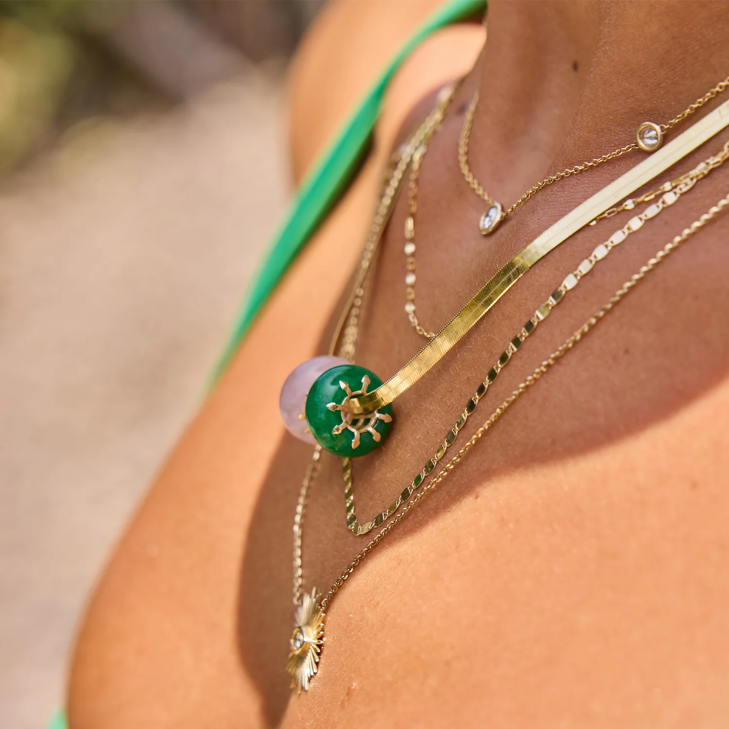 Jade Gemstone Slider Charm - Image 7