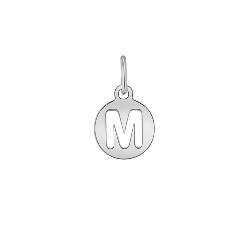 Kids Cut-Out Round Initial Letter Charm - Image 2