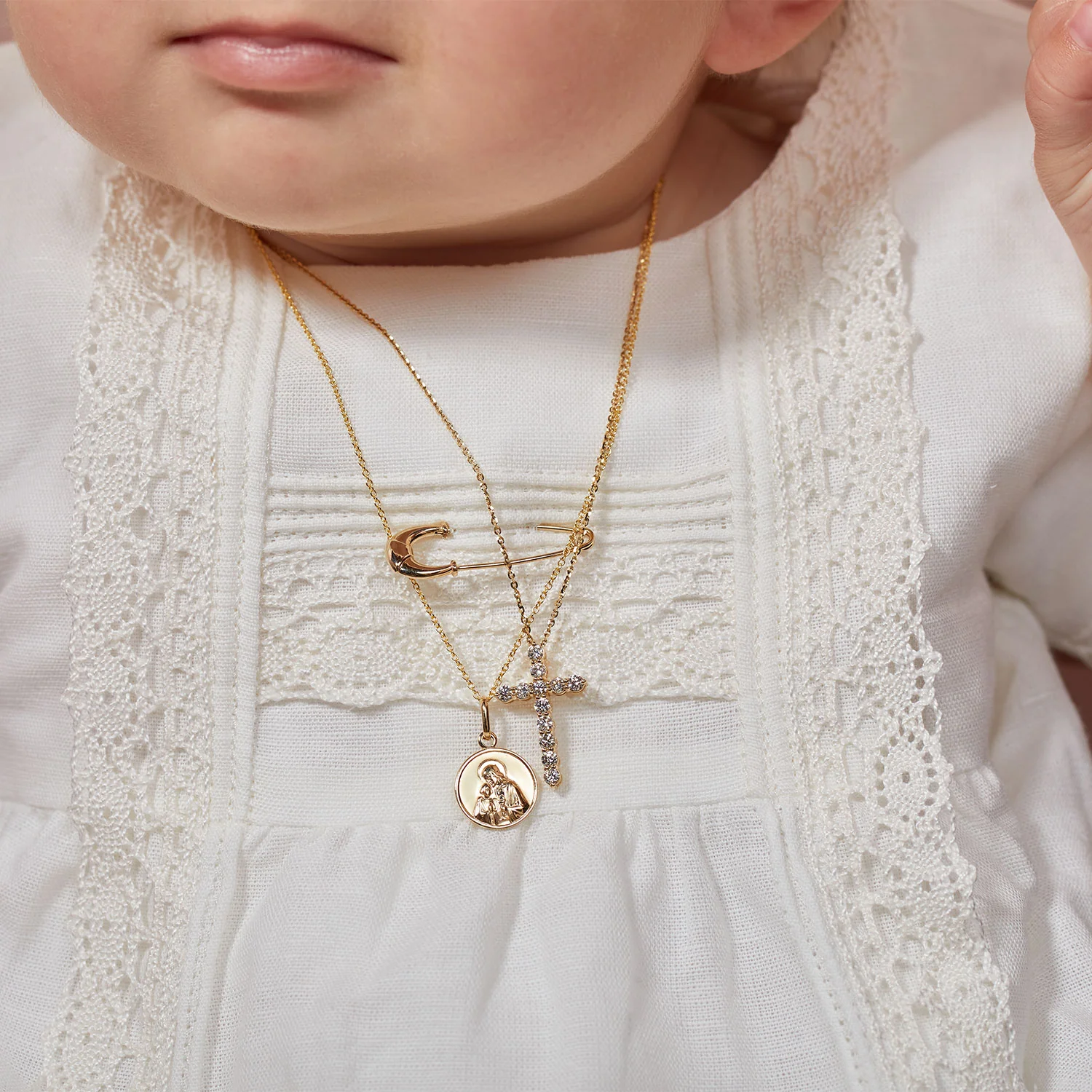 Kids Diamond Cross Necklace - Image 4