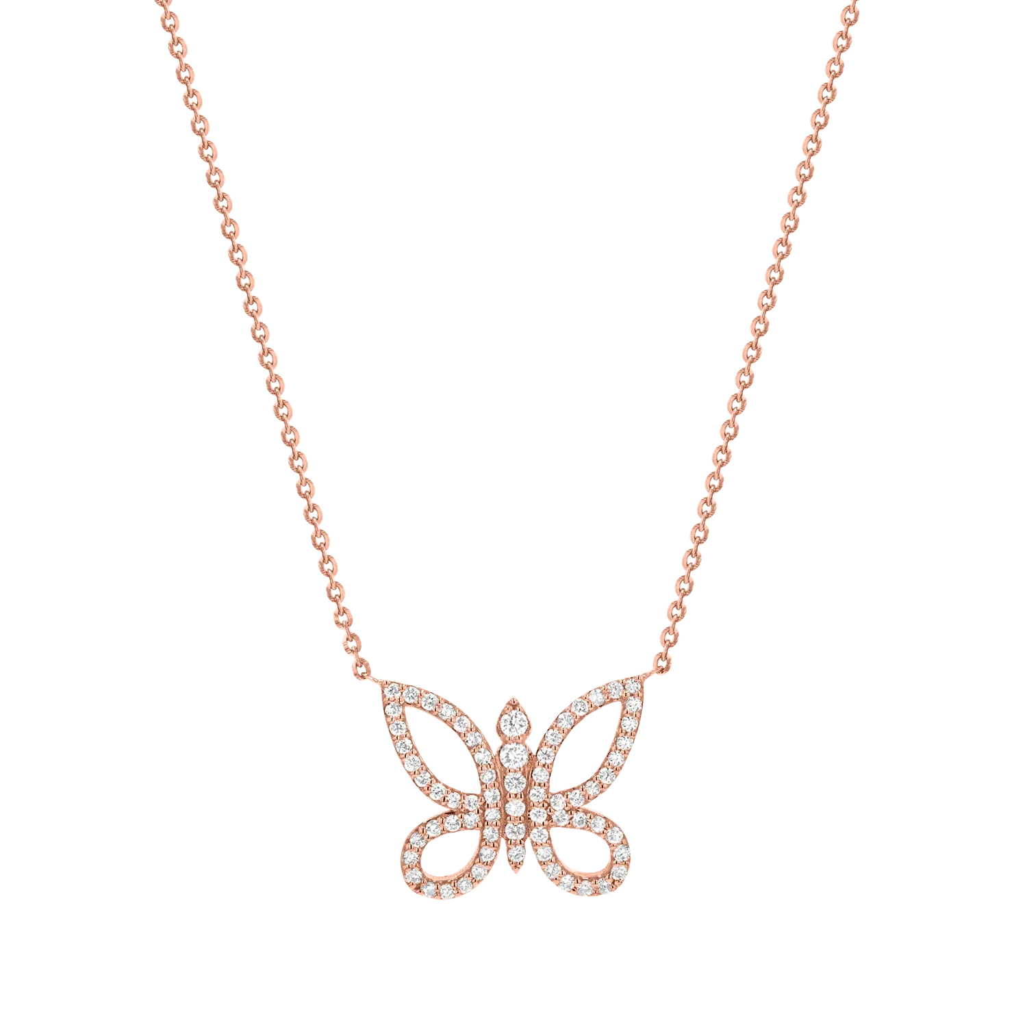Kids Diamond Pave Butterfly Necklace - Image 3